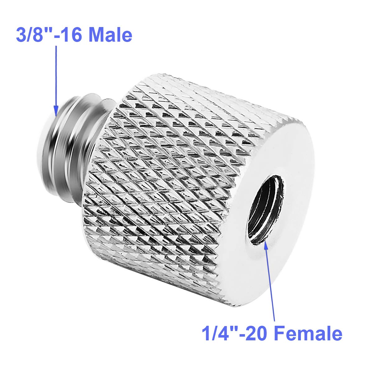 Jomley 1/4 To 3/8 Adapter,1/4'' 20 Female To 3/8'' 16 Male Screw Thread Adapter For Camera Monitor, Mic Stand, Tripod   2 Pack