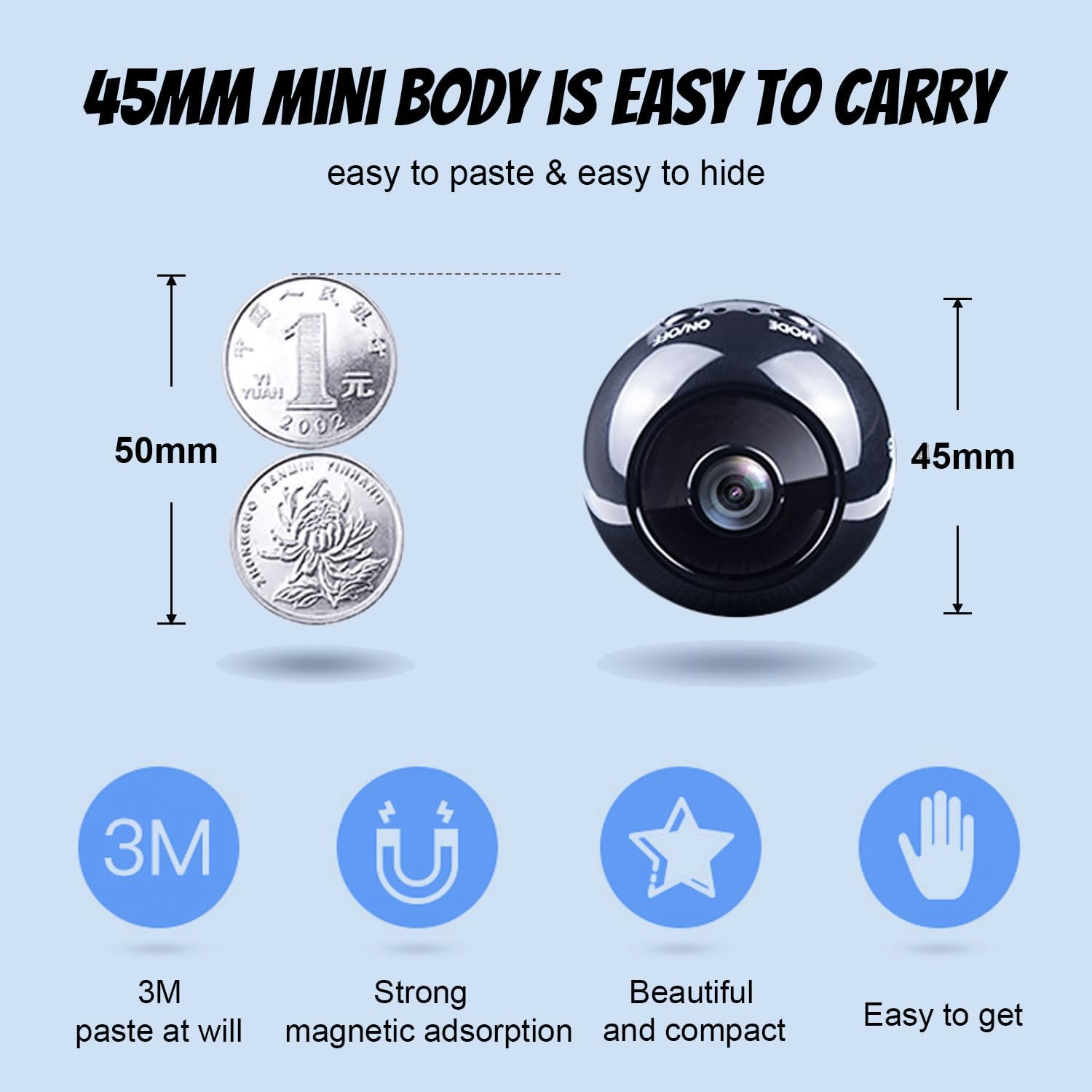 Konleya Indoor Home Security Camera Wireless, 1080P Wifi Baby Monitor With Camera Infrared Night Vision, Camera Outdoor Wireless