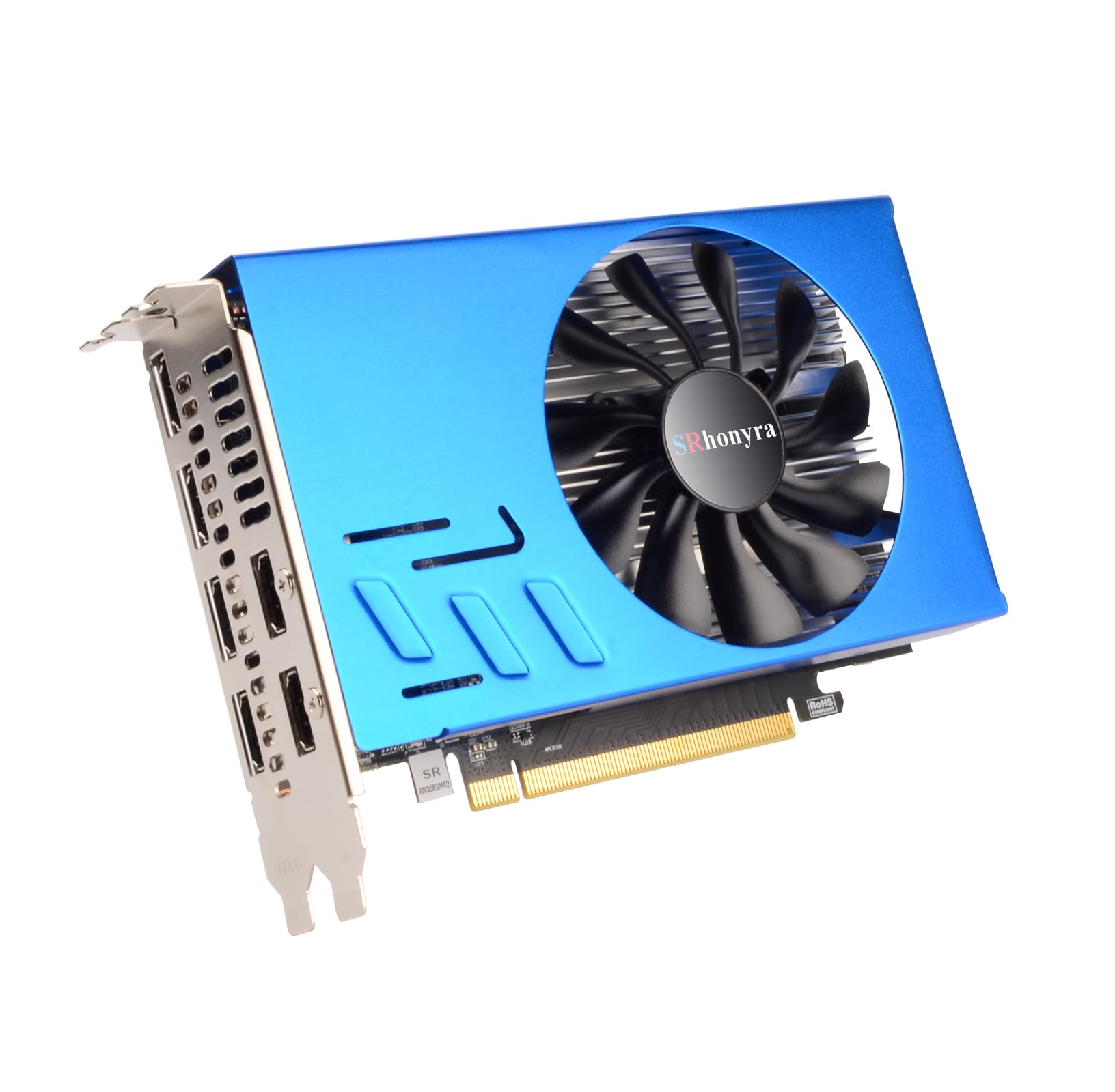 SRhonyra Radeon R7 350 HD7750 4GB 6 Monitor Graphics Card with Resolution Locked Feature, GDDR5 128-Bit 6  HDMI 2.0 Ports, Video