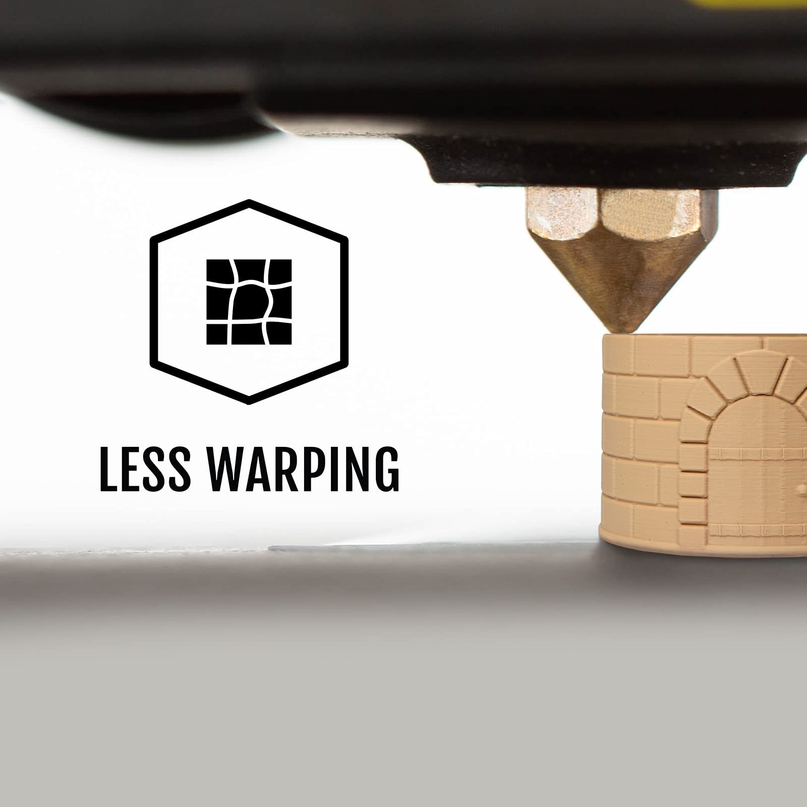 Hatchbox Matte Pla 3D Printer Filament, Dimensional Accuracy +/- 0.03 Mm, 1 Kg Spool, 1.75 Mm, Kraft