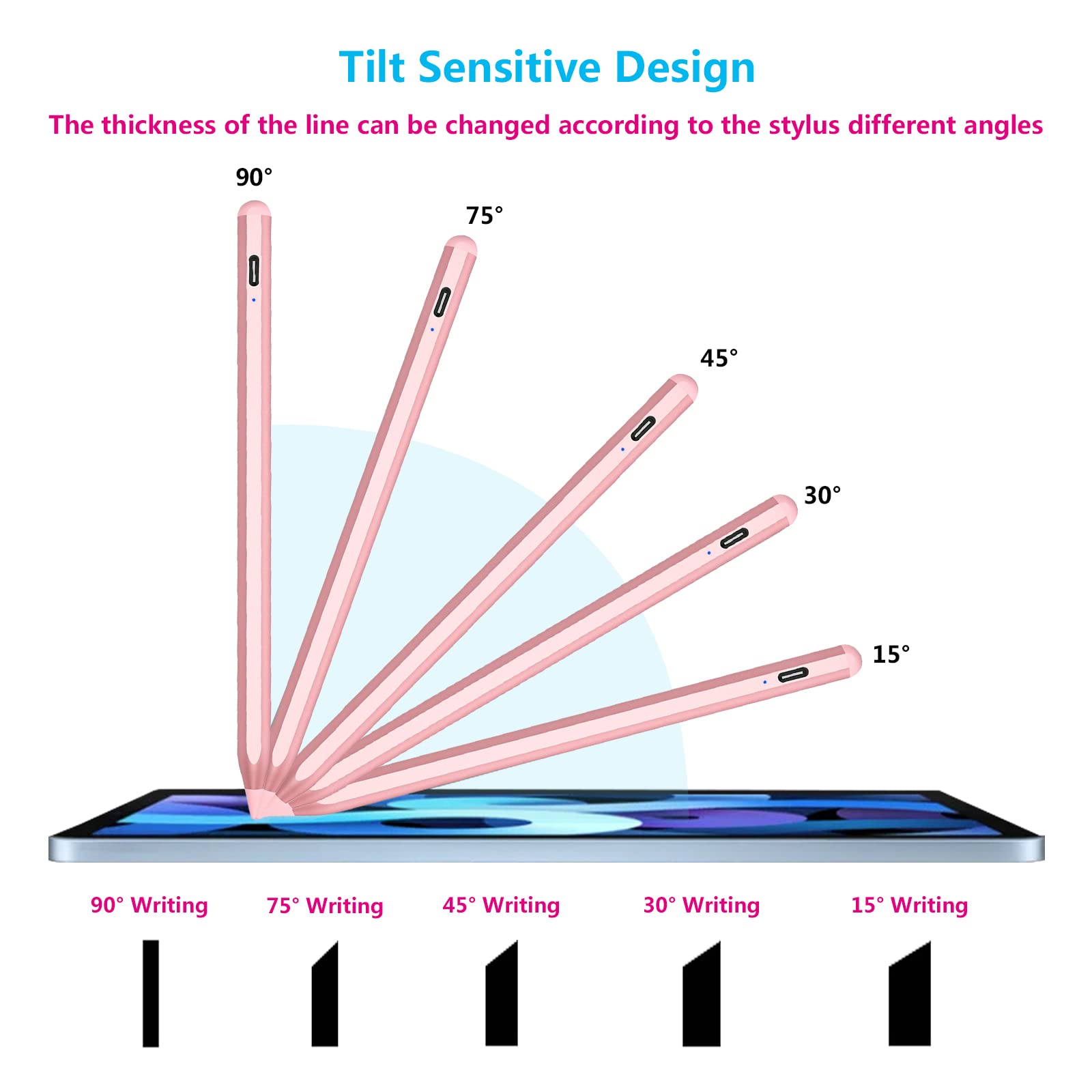 Ipad Pencil 8Th&9Th&10Th Generation, Active Stylus Pen For Apple Ipad (2018 2023) With Palm Rejection For Ipad Air 5Th Gen, Ipad
