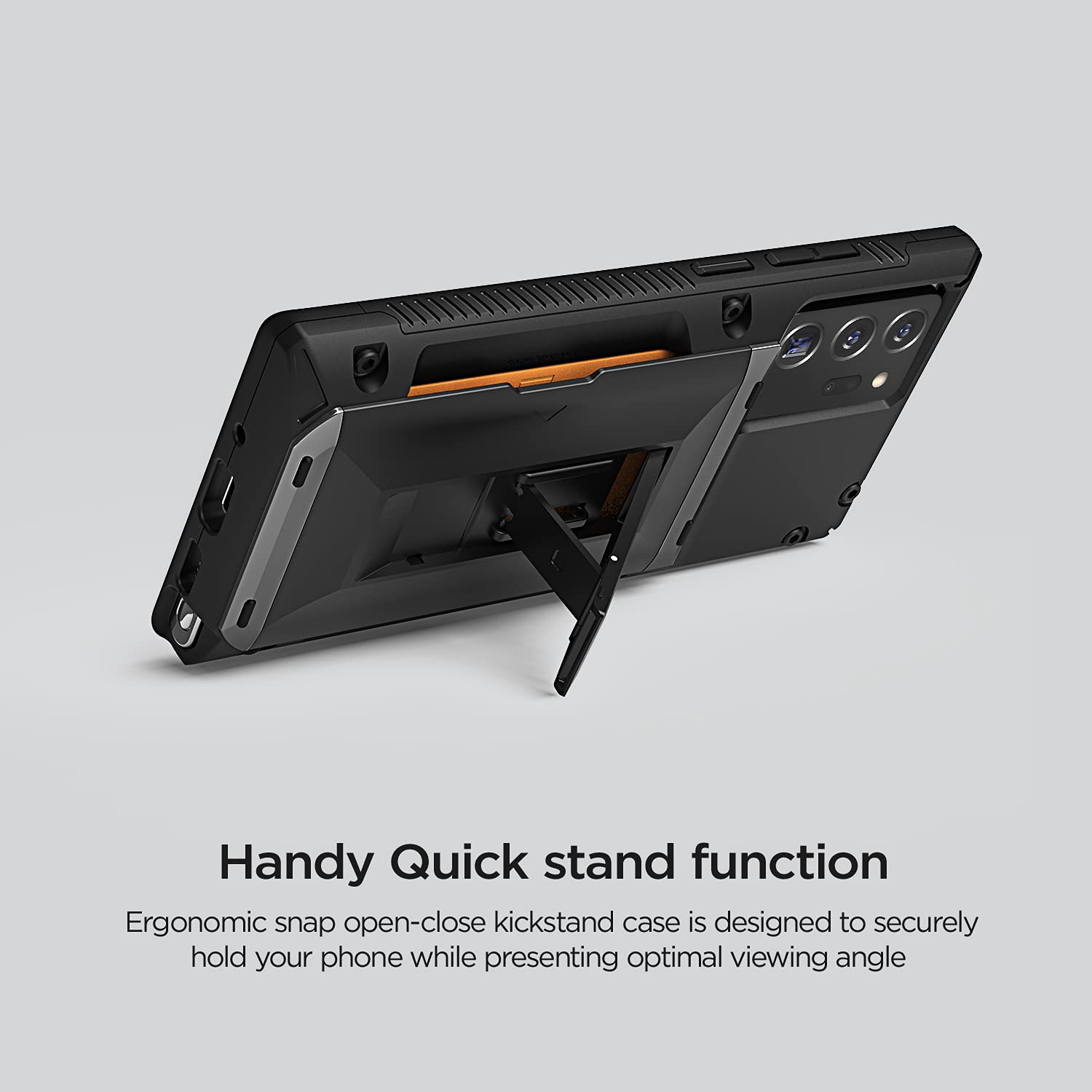 Vrs Design Damda Glide Hybrid Phone Case For Galaxy Note 20 Ultra, With [4 Cards] [Semi Auto] Premium Sturdy Card Wallet And Kic