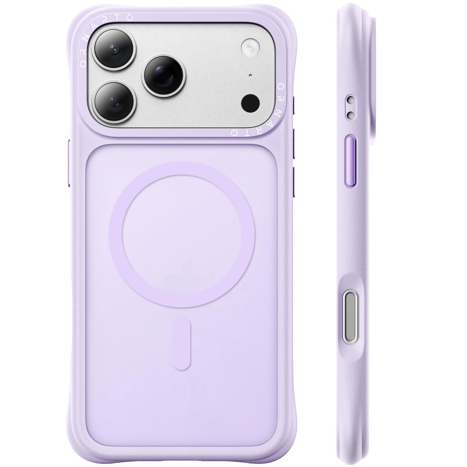 ORNARTO Magnetic for iPhone 17 Pro Case, Slim Matte Translucent, Lavender