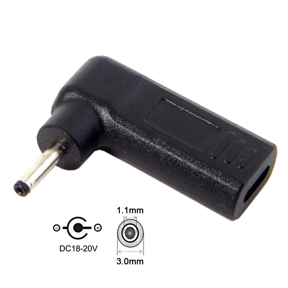 Chenyang Usb 3.1 Type C Usb-C To Dc 20V 3.0X1.1Mm Adapter Emulator Trigger 90 Degree Angled (3.0X1.1Mm)