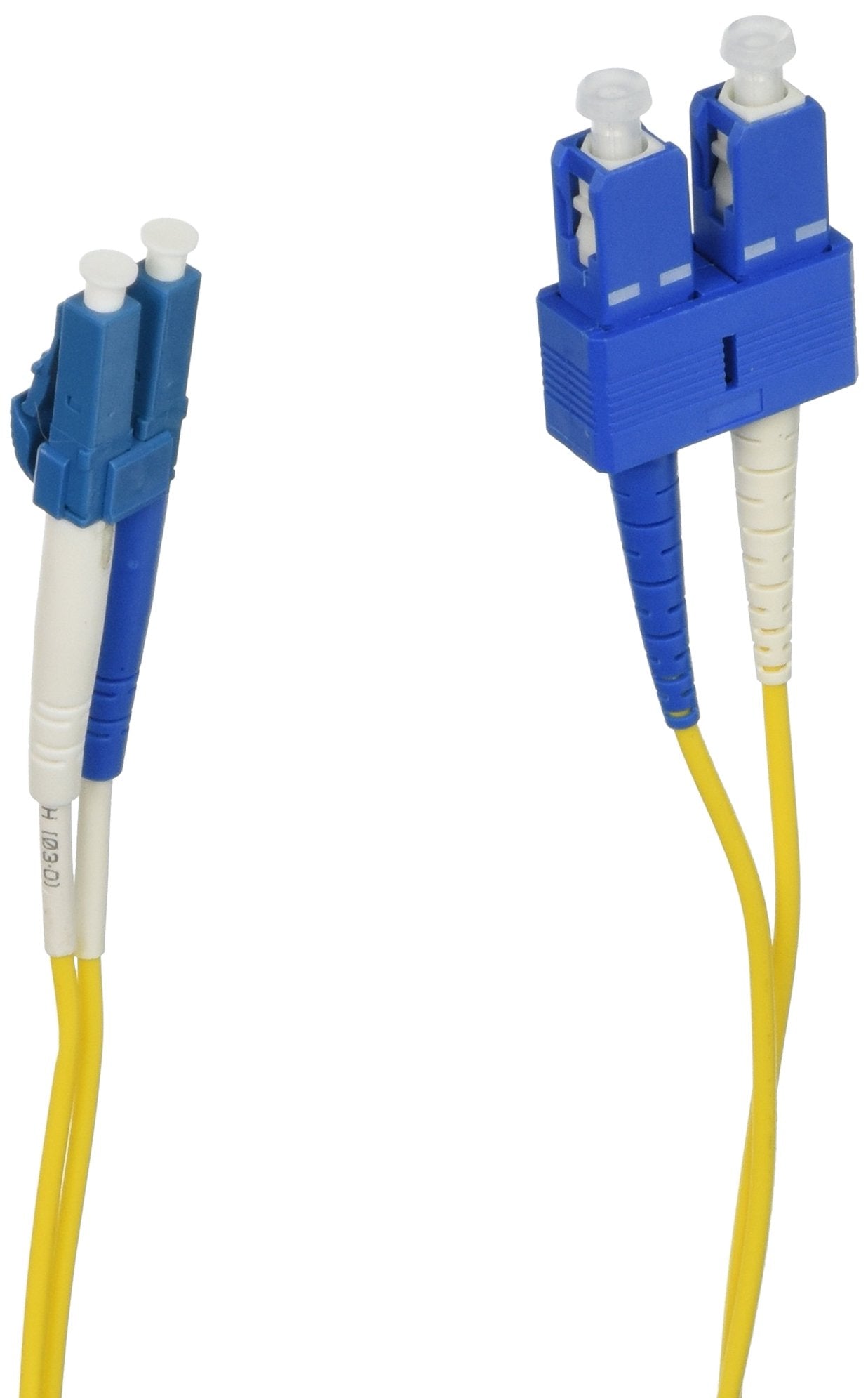 C2G/Cables To Go 28950 Lc Sc 9/125 Os1 Duplex Single Mode Pvc Fiber Optic Cable (5 Meters, Yellow)