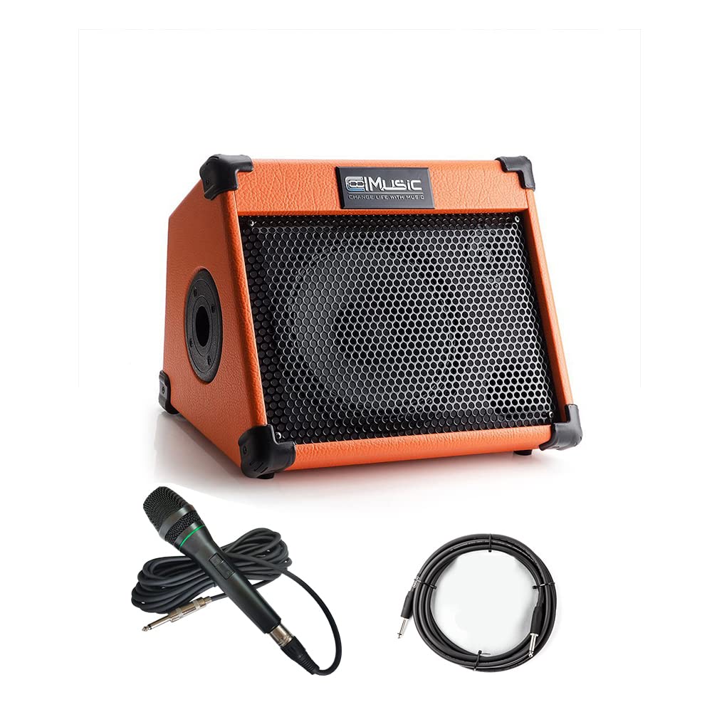 Acoustic Guitar Amplifier, 20 Watt Bluetooth Amp For Guitar Acoustic With Reverb Chorus Effect, 3 Band Eq