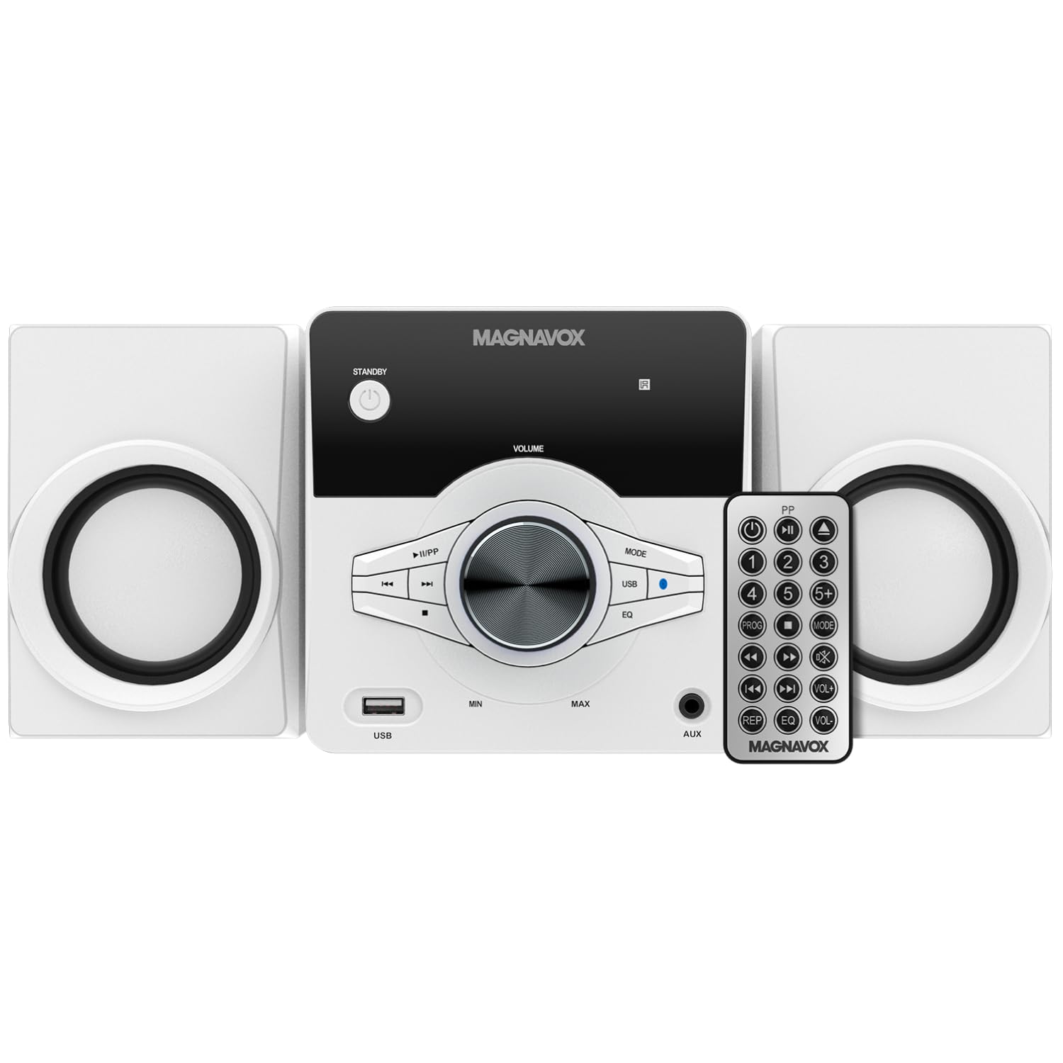 Magnavox Mm442 3 Piece Top Loading Cd Shelf System With Digital Pll Fm Stereo Radio, Bluetooth Wireless Technology, And Remote C