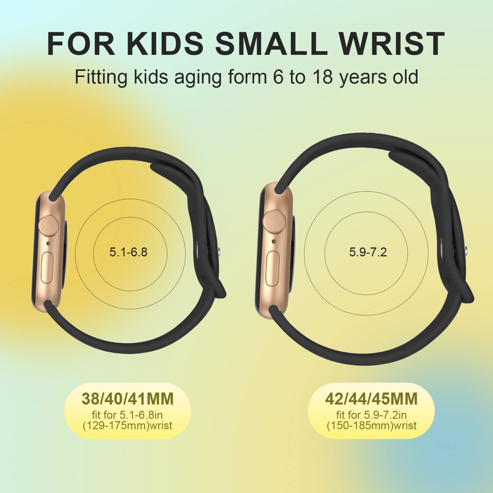 Bandkids 3 Pack Band For Kids Apple Watch Band 38Mm 40Mm 41Mm 42Mm 44Mm 45Mm 49Mm,Boys And Girls Sport Apple Watch Bands, Soft S