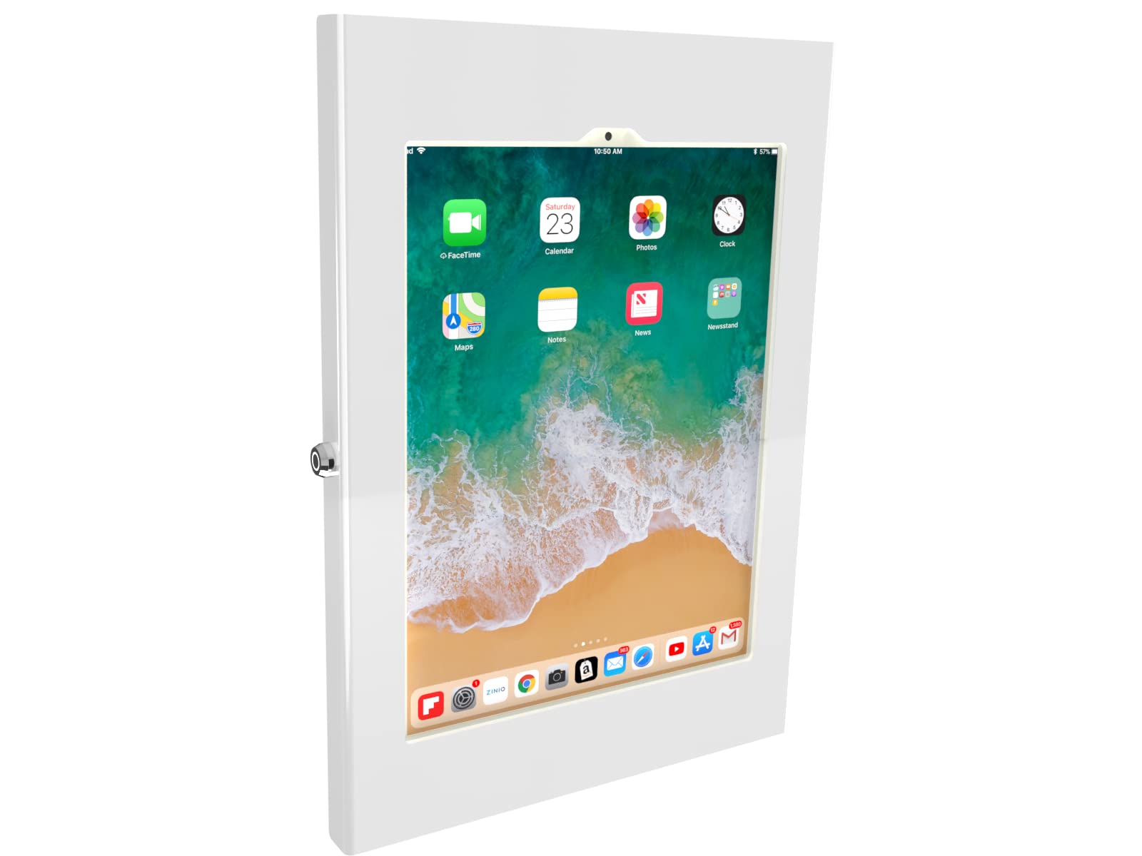 Tabcare Locking Security Metal Case For Apple Ipad Pro 12.9' 3/4/5/6 For Kiosk, Pos, Store, Show Display (White, Ipad Pro 12.9 3/4/5/6)