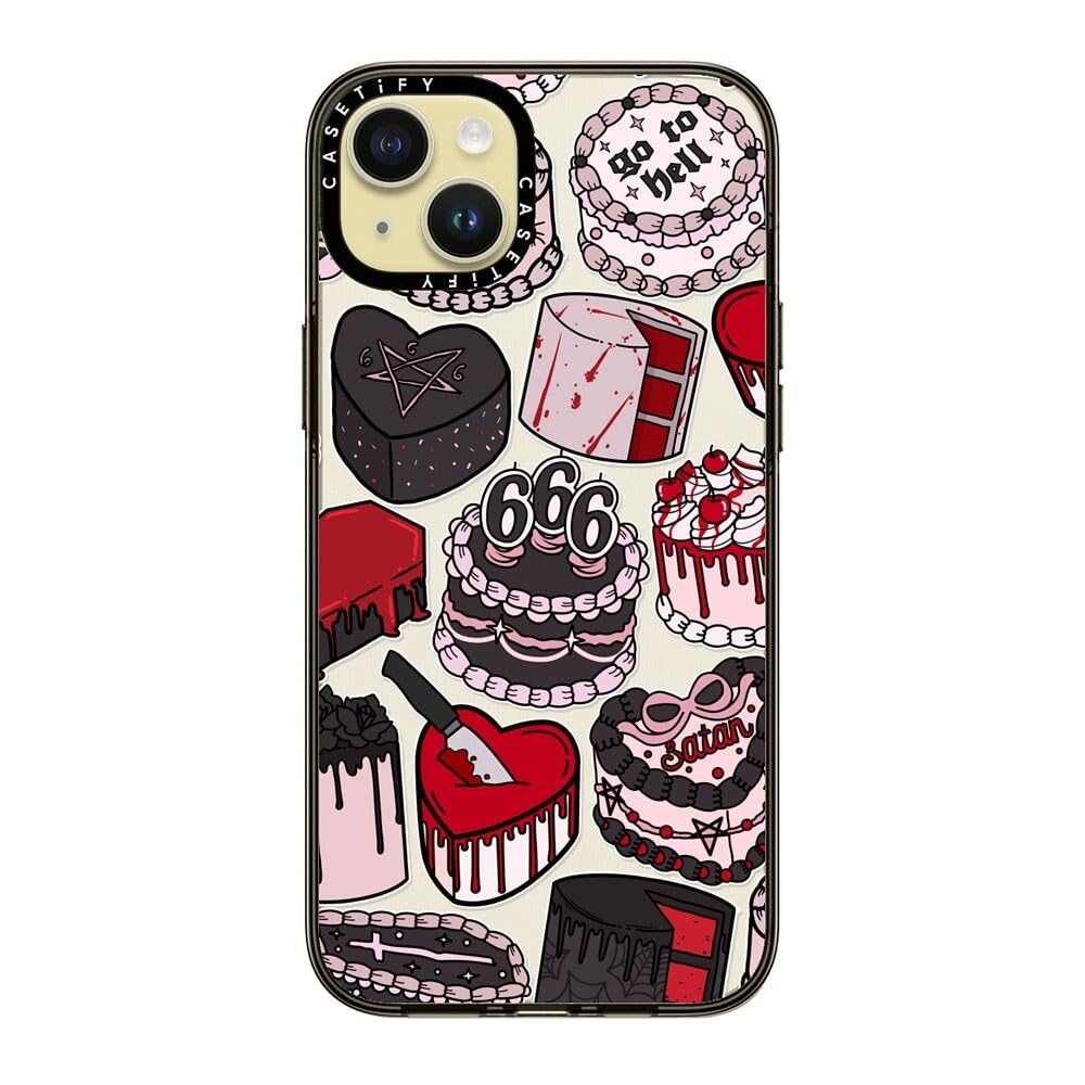 Casetify Compact Case For Iphone 15 Plus [2X Military Grade Drop Tested / 4Ft Drop Protection]   Spooky Cakes By Chiara Lb Art