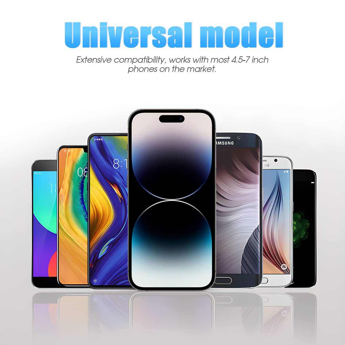 Aukepo Rearview Mirror Phone Holder, 360 Rotatable And Retractable Car Phone Mount, Multifunctional Rear View Mirror Holder For