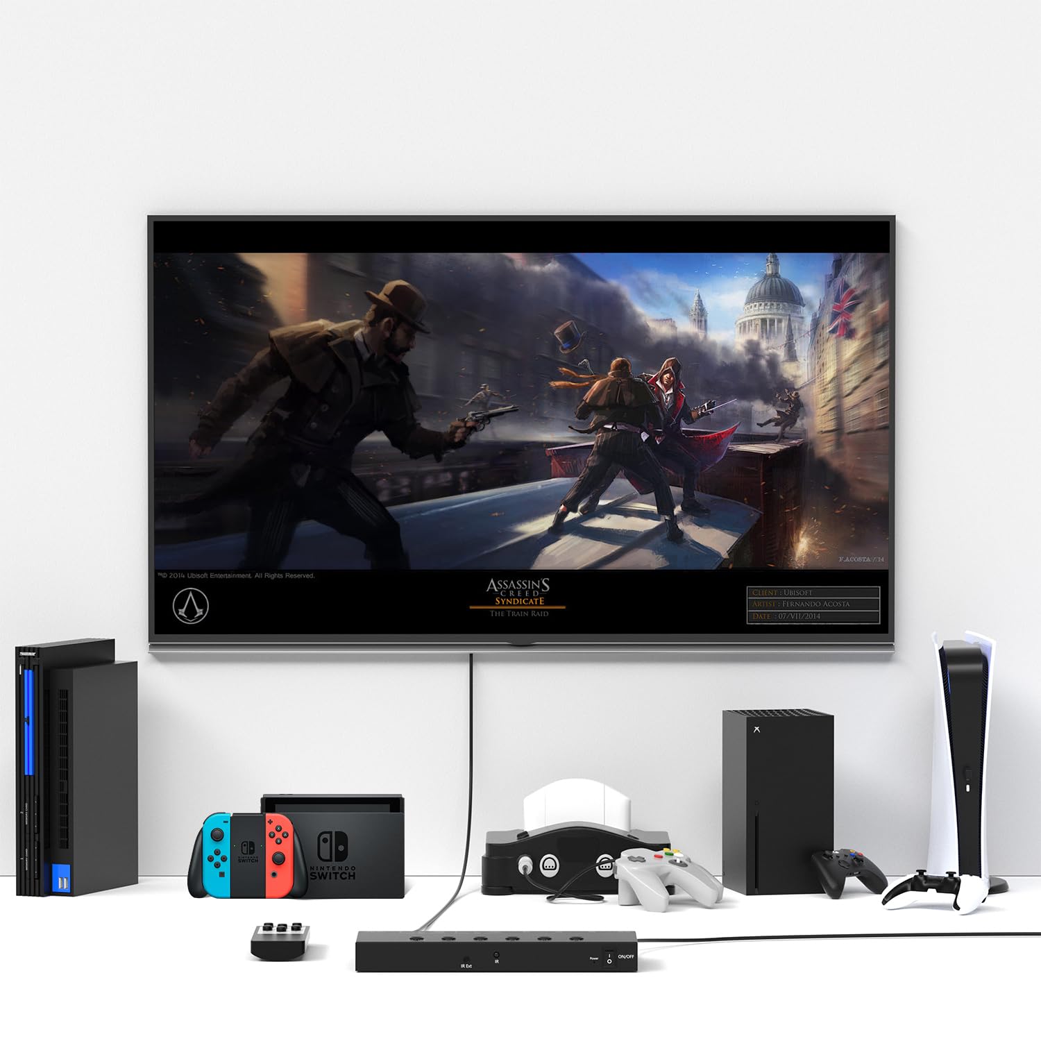 Y.D.F 3 Way Hdmi 2.0 To Hdmi Switcher + 2 Rca To Hdmi Converter(2 In 1) 2 Way Av Composite Cvbs Switch To Hdmi Adapter Support 4:3/16:9 Switching For N64 Ngc Wii Xbox Ps2/3/4/5 Xbox Series/One Switch