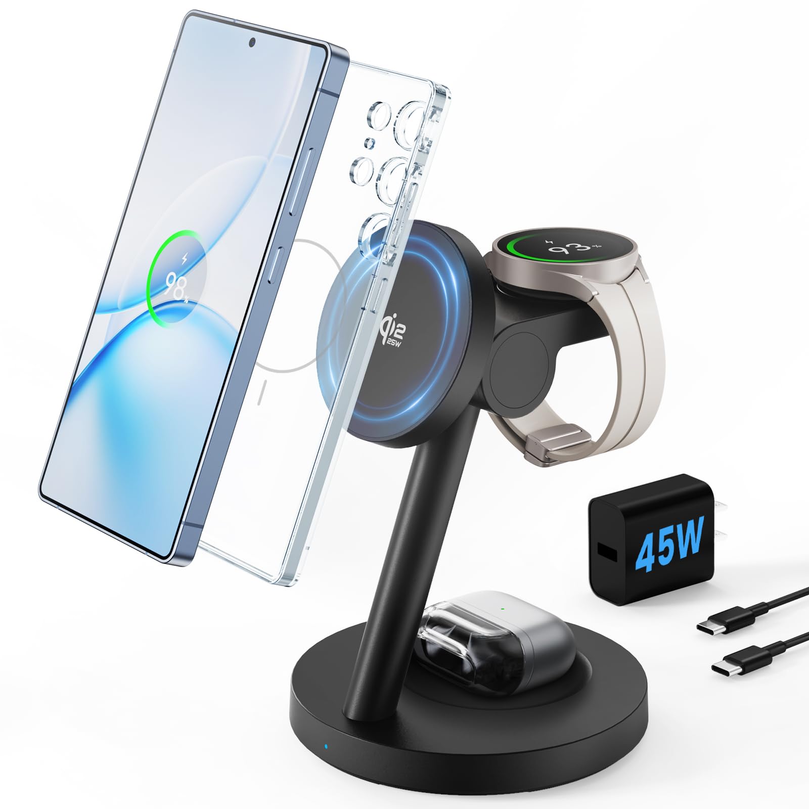 Qi2.2 25W Wireless Charger for Samsung  Joygeek Fast Magnetic Charging Station for Galaxy S26/S25 Ultra/Z Fold8 Ultra/Z Fold Fl