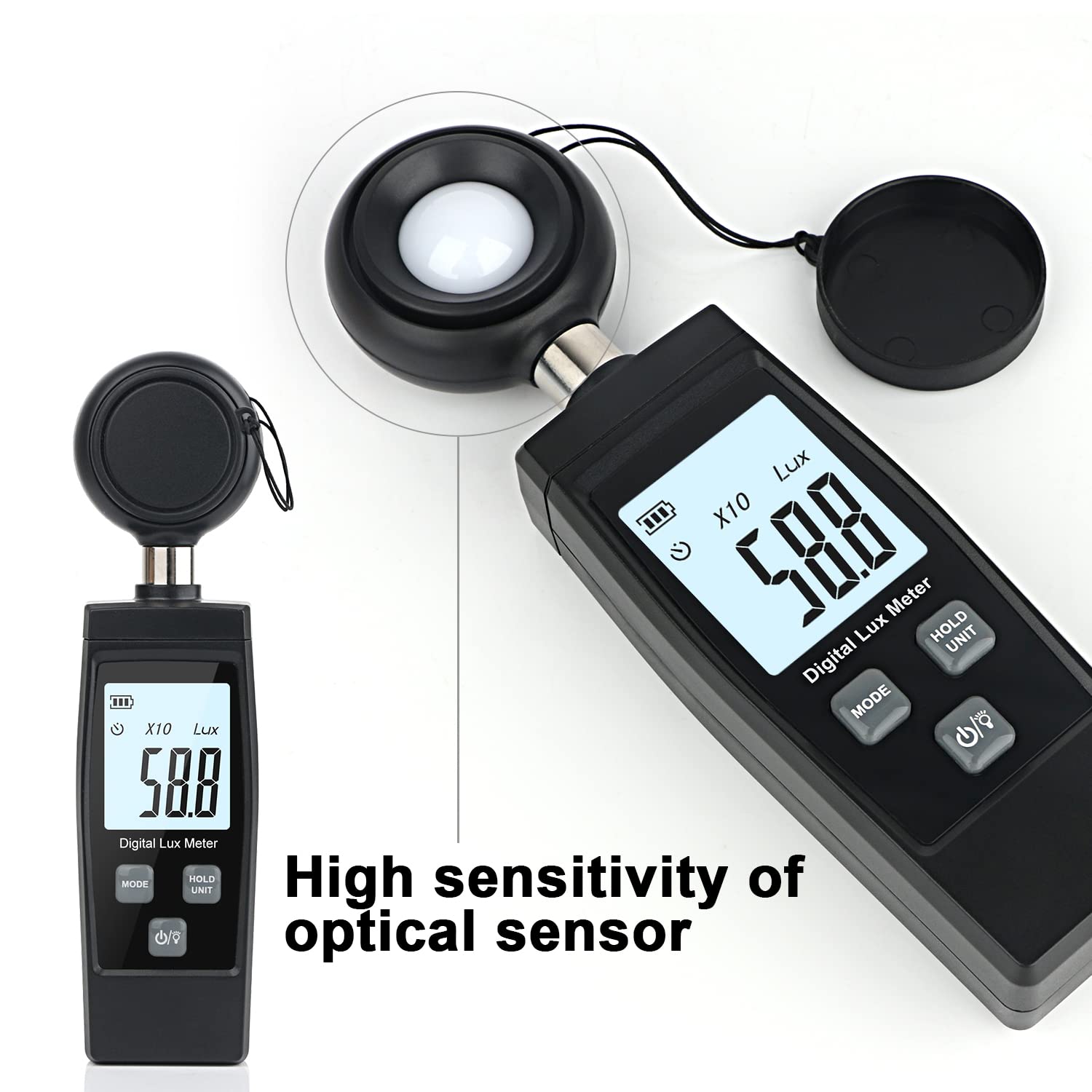 Light Meter, Xrclif Handheld Lux Meter For Ambient Light Intensity Monitoring, Digital Photometer Range Up To 200,000 Lux, Photo