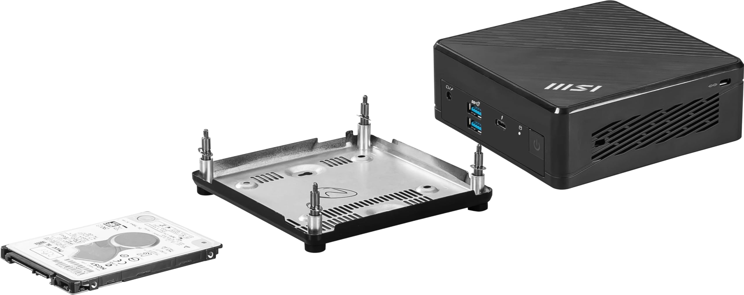 Msi Cubi 5 Barebones Mini Pc: Intel Core I5-1235U, Wifi 6E, Bt 5.2, Thunderbolt Type-C, Dual Display, Energy Efficient, Black: 1