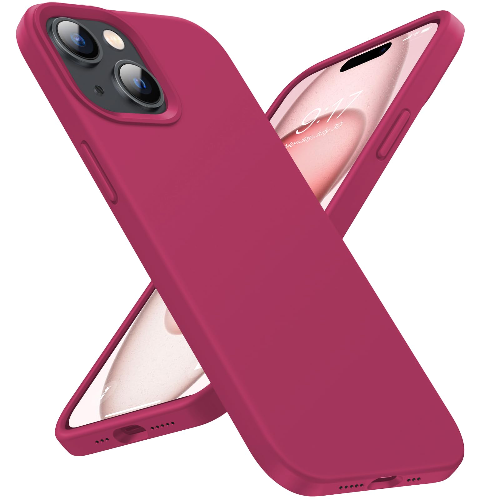 Buydot Designed For Iphone 15 Case, Silicone Phone Case [Military Grade Drop Protection] [Anti Scratch Microfiber Lining] Silico