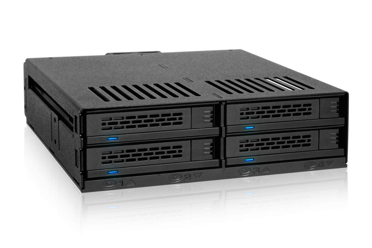 ICY DOCK RD MB324SP1B 4 Bay 2.5 SATA SAS HDD SSD HotSwap Mobile Rack Retail