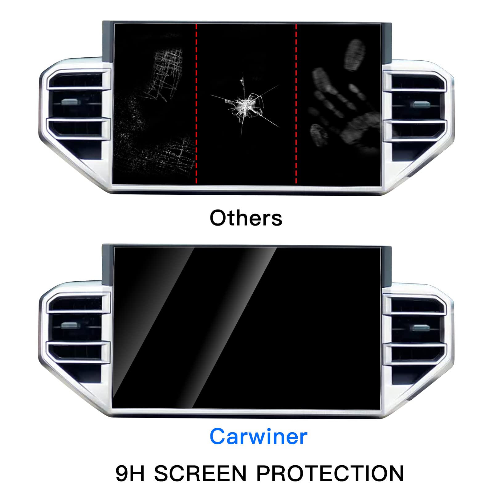Carwiner Screen Protector For 2024 Toyota Tacoma Limited/Trd Pro/Trailhunter 2022 2024 Tundra And 2023 2024 Sequoia 14Inch Scree