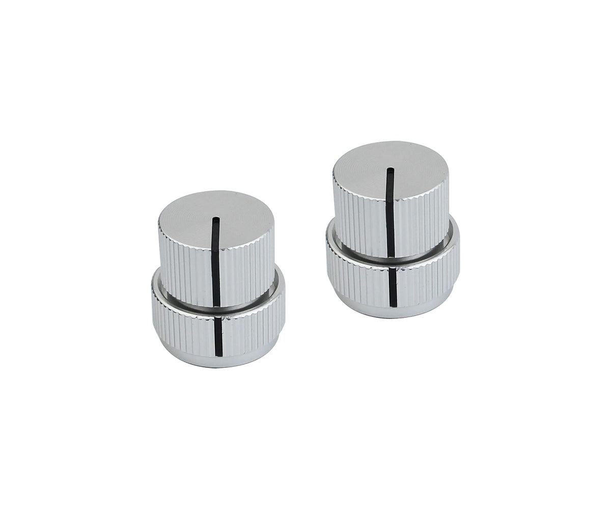 Guyker Guitar Aluminum Dual Concentric Control Knobs - Dome Volume Tone Stacked Knob Replacement For Electric Guitar Or Bass (Ch