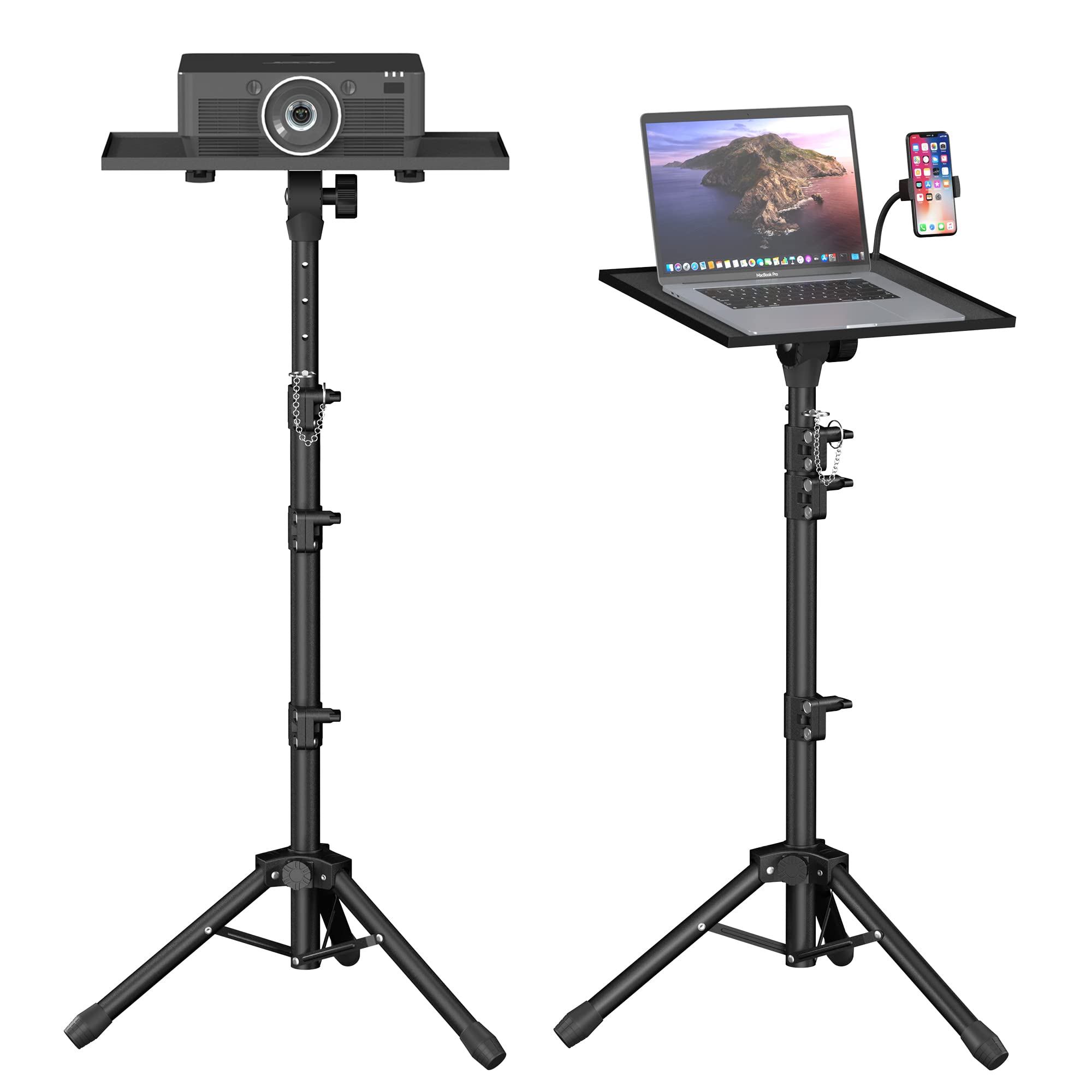 Facilife 63'' Tall Projector Stand Tripod,Laptop Tripod Projector Stand Adjustable Height 22 To 63 Inches, Projector Tripod Stan