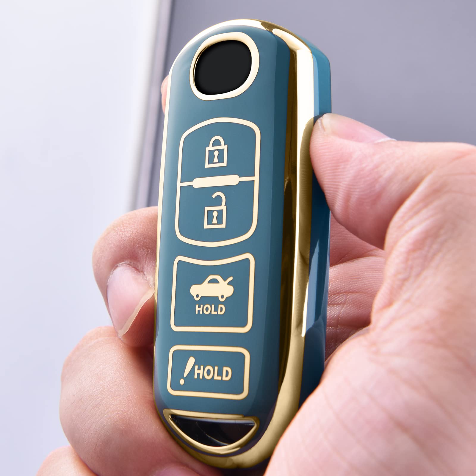 Elohei For Mazda Key Fob Cover Case, Compatible With Mazda 3 6 8 Miata Mx5 Cx3 Cx4 Cx5 Cx7 Cx9 Premium Soft Tpu 360 Degree Full