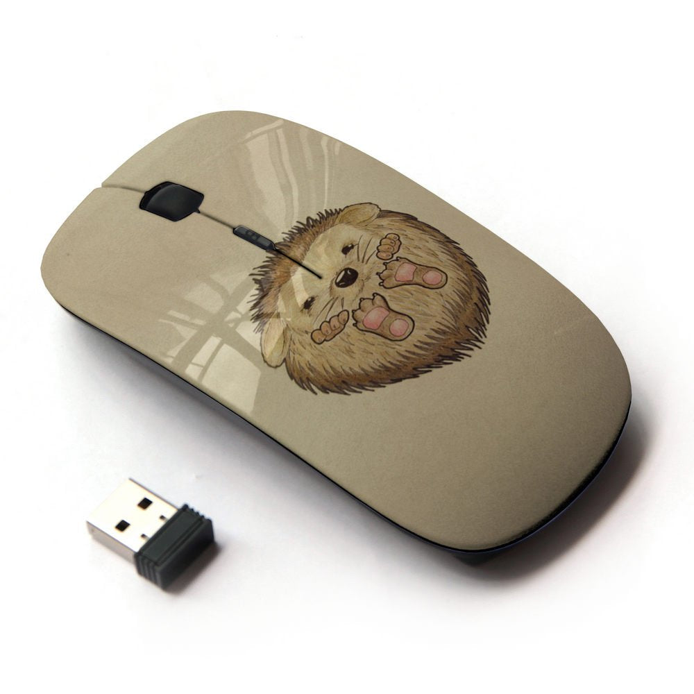 Kawaiimouse [ Optical 2.4G Wireless Mouse ] Hedgehog Thorns Cute Animal Drawing Art