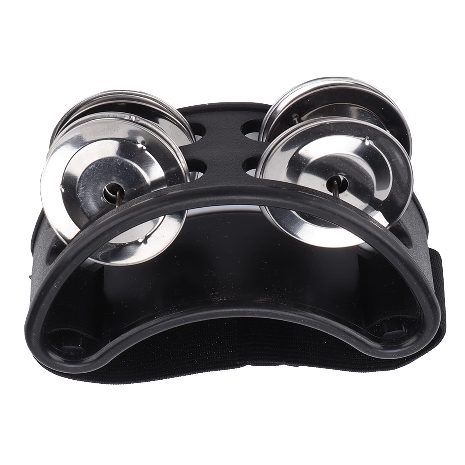 Ubervia Foot Tambourine Percussion, Easy to Take on and Off Lightweight Portable Foot Tambourine Small Size Practical for Guitar