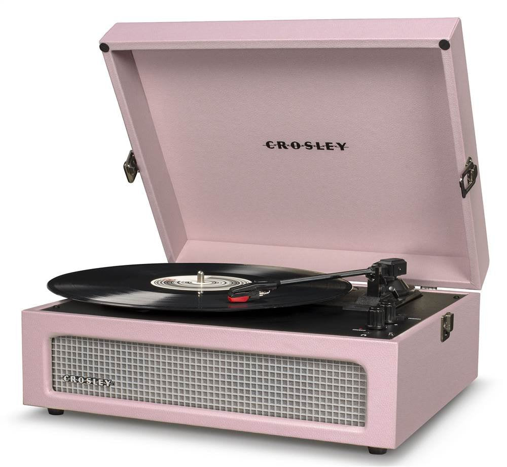 Crosley CR8017A-AM Voyager Vintage Portable Vinyl Record Player Turntable with Bluetooth Receiver and Built-in Speakers, Amethys