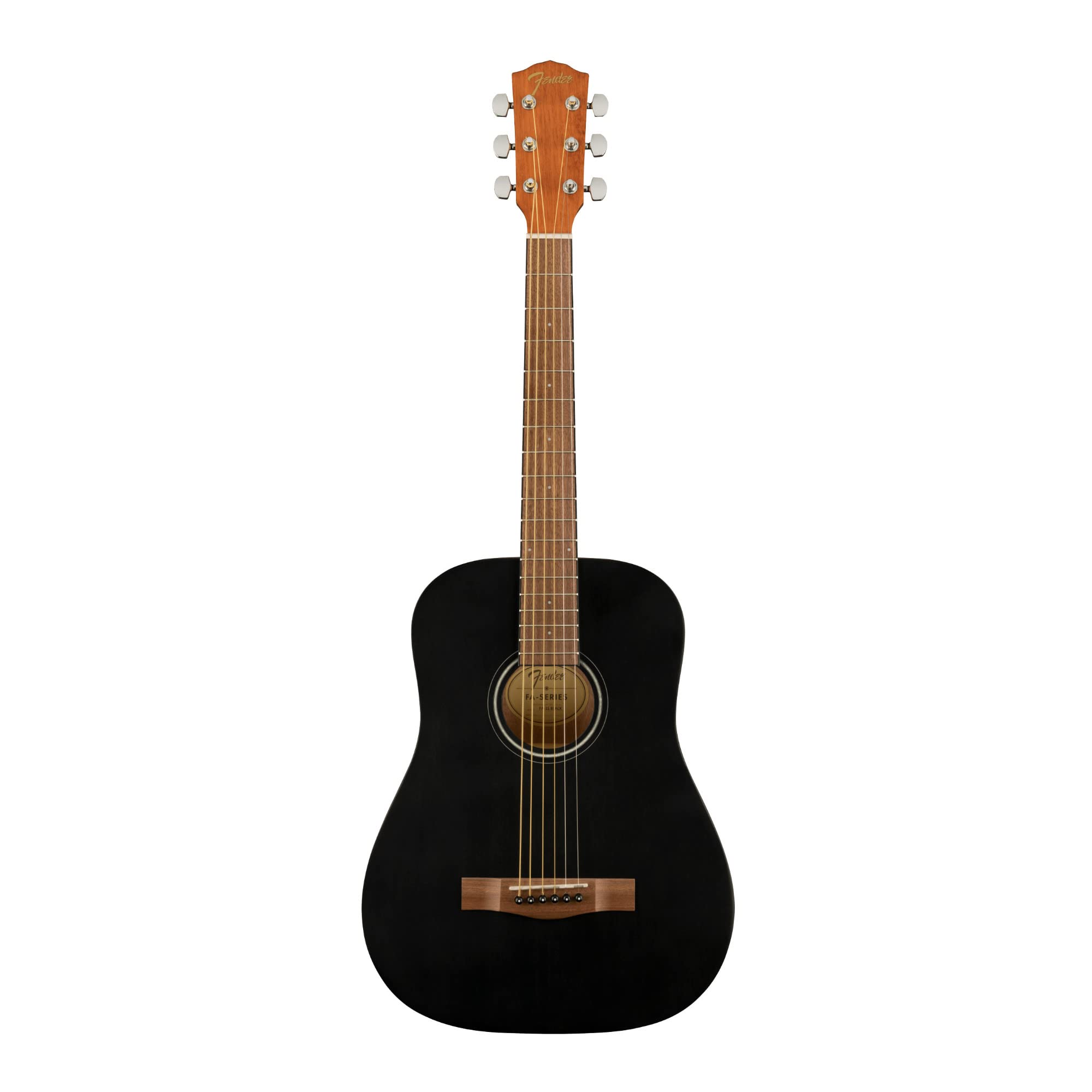 Fender FA-15 3/4 Scale Steel String Acoustic Guitar, with 2-Year Warranty, Black, with Gig Bag