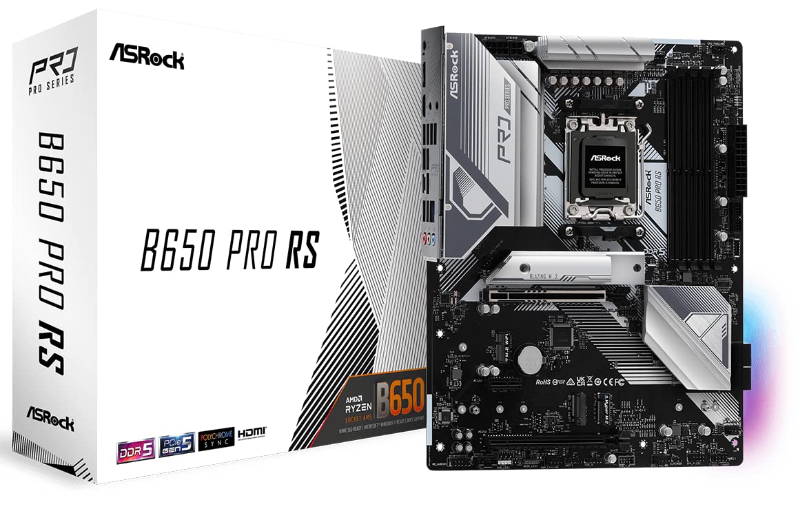 ASRock B650 PRO RS AMD Ryzen 7000 Series Processors Motherboard