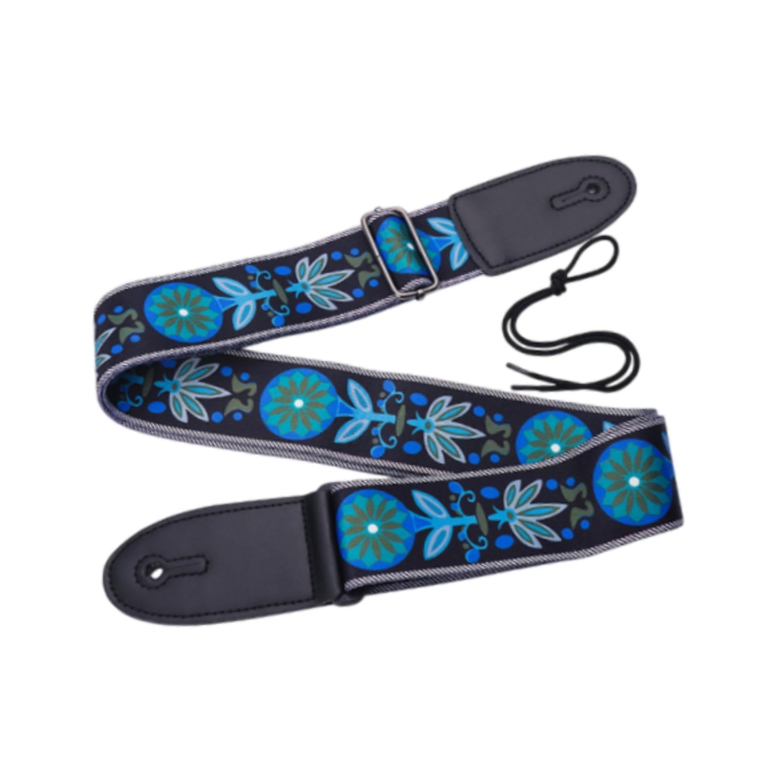 VELURA Guitar Strap Adjustable Shoulder Strap for Electric Guitars Acoustic Guitars Blue Flower|1 Guitar Strap|Straps| Guitars &