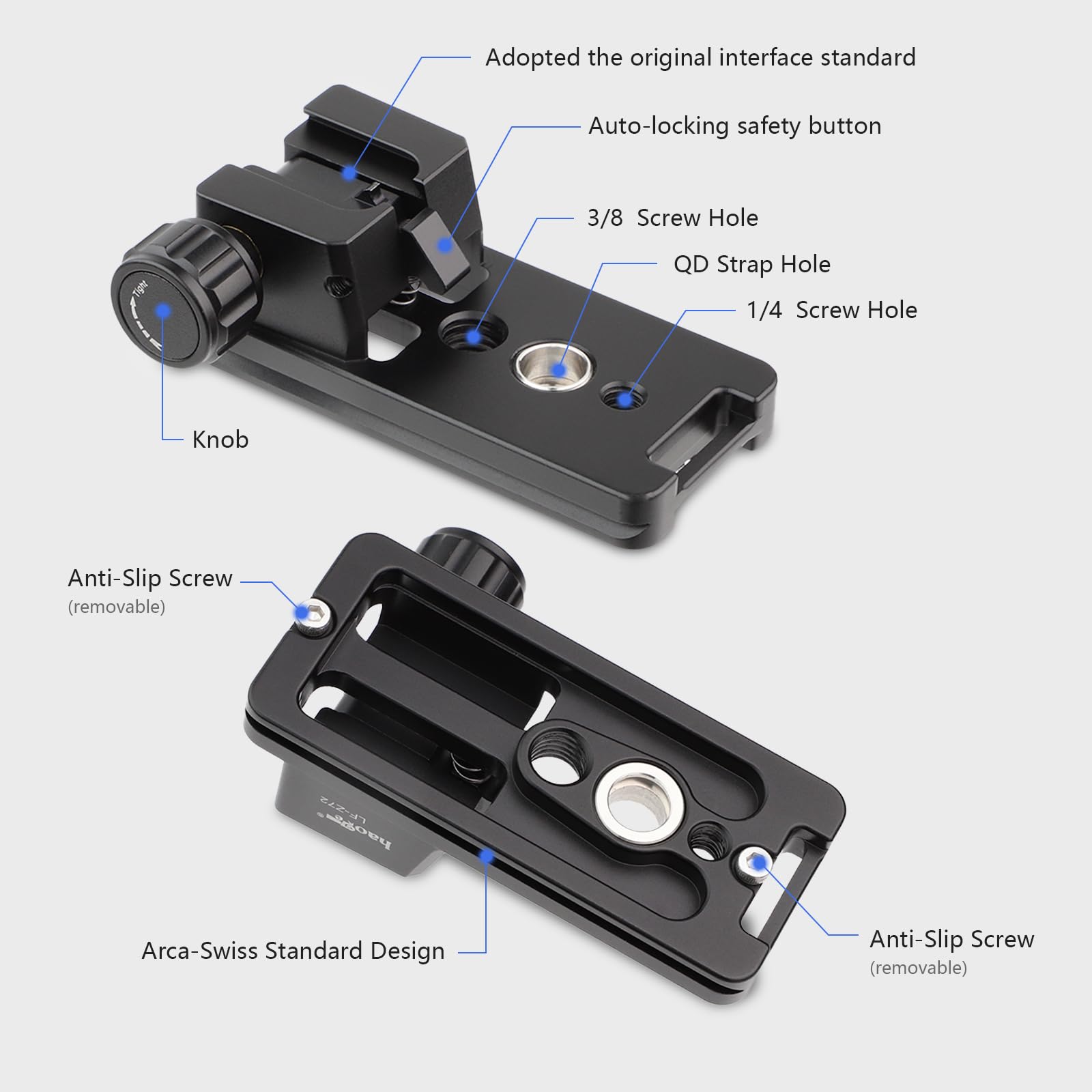 Haoge Lf Z72 Lens Replacement Foot For Nikon Nikkor Z 70 200Mm F/2.8 Vr S Lens (Z Mount), Z100 400Mm Collar Tripod Mount Ring Built In Arca Type Quick Release Plate On Nikon Z6Ii Z7Ii Z7 Z6 Z5 Camera