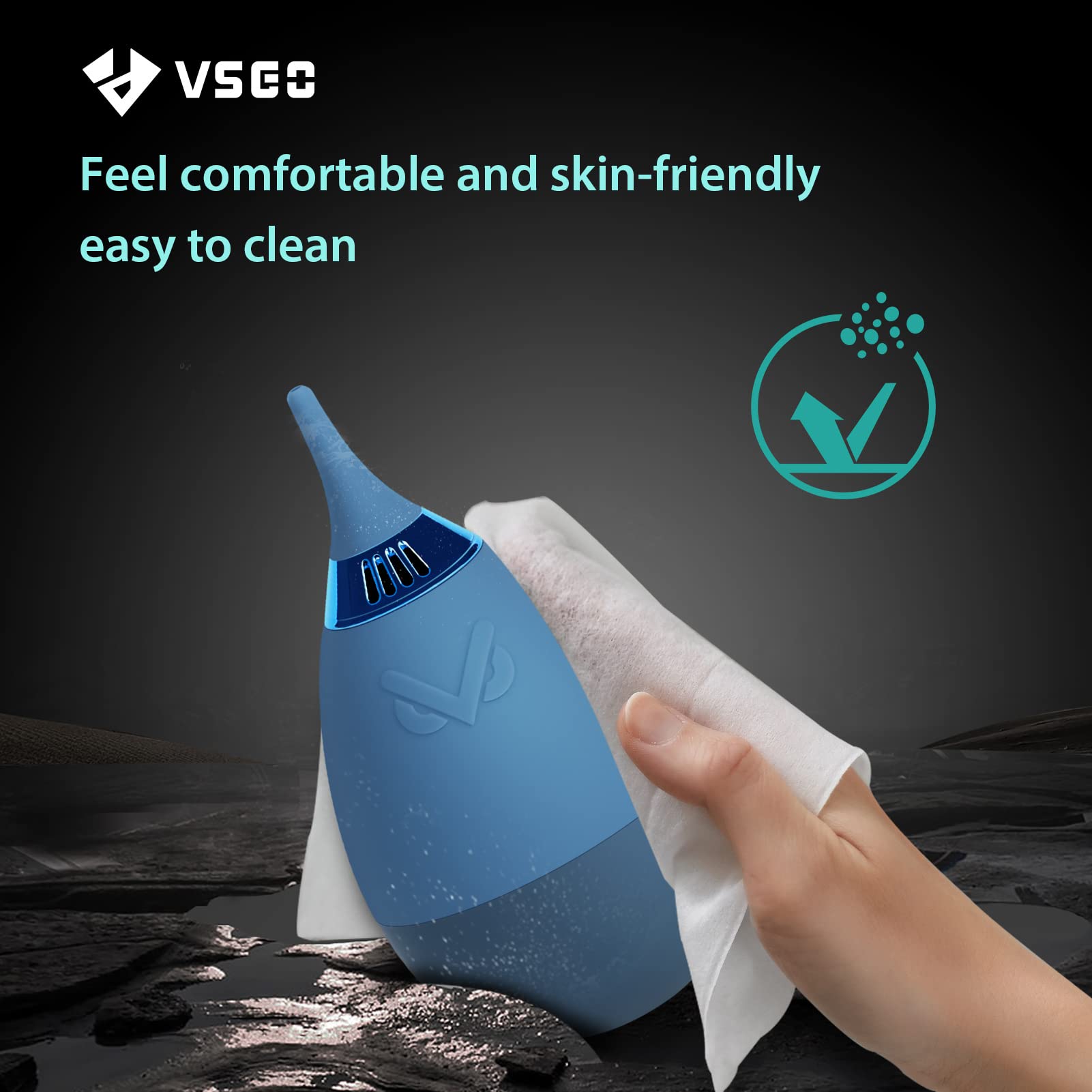 VSGO Camera Air Blower with Filter Tumbler Design for Lens Sensor Cleaning Blue