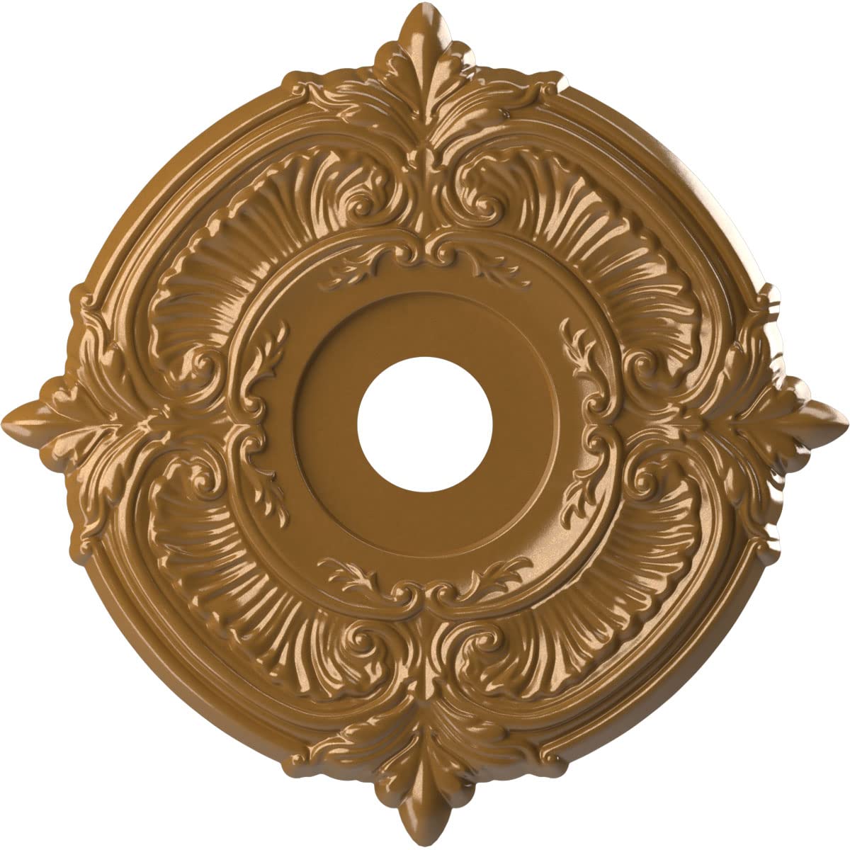 Ekena Millwork Cmp19Atdvg Attica Thermoformed Pvc Ceiling Medallion (Fits Canopies Up To 6 3/4''), 19''Od X 3 1/2''Id X 1''P, Un