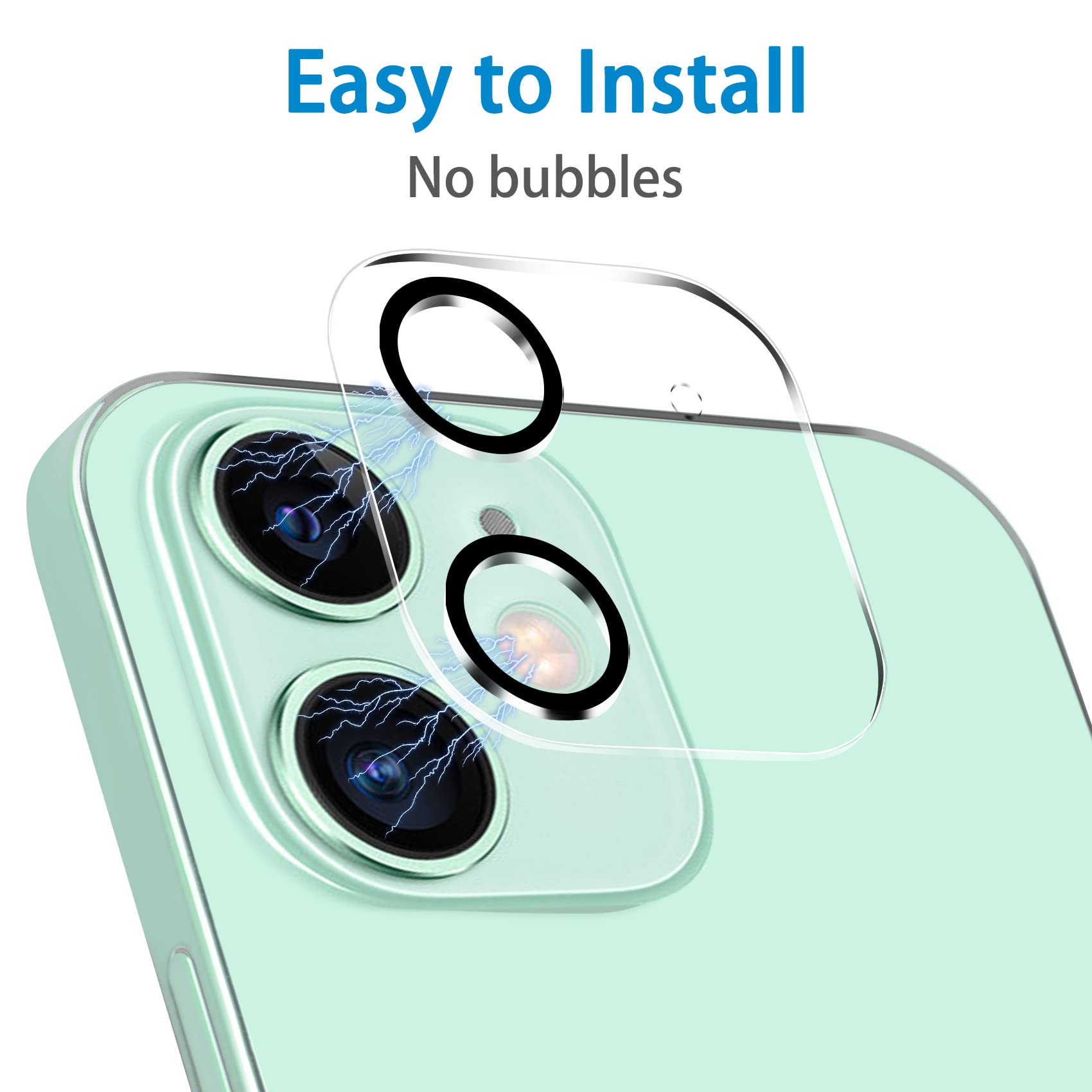 Dengduoduo ?3 Pack? Camera Lens Protector For Iphone 11 & Iphone 12 Mini, Ultra Hd, Tempered Glass, 9H Hardness, Anti Scratch, C