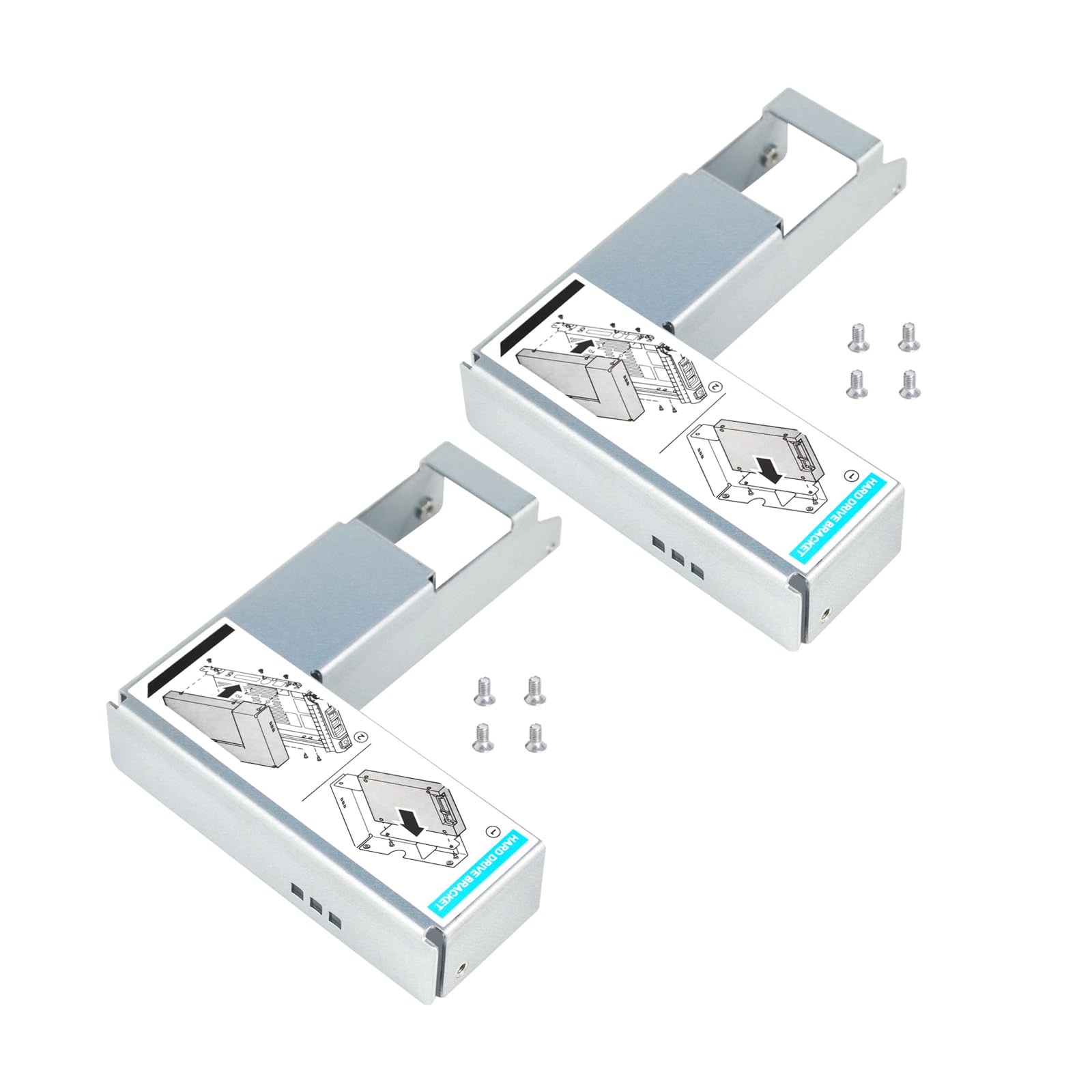 Pack 2 9W8C4 Y004G Wwgpk Ssd Adapter Bracket Compatible For 3.5'' X7K8W Kg1Ch T440 R530 R540 R440 R740 R730 R430 Sas Sata Hard D
