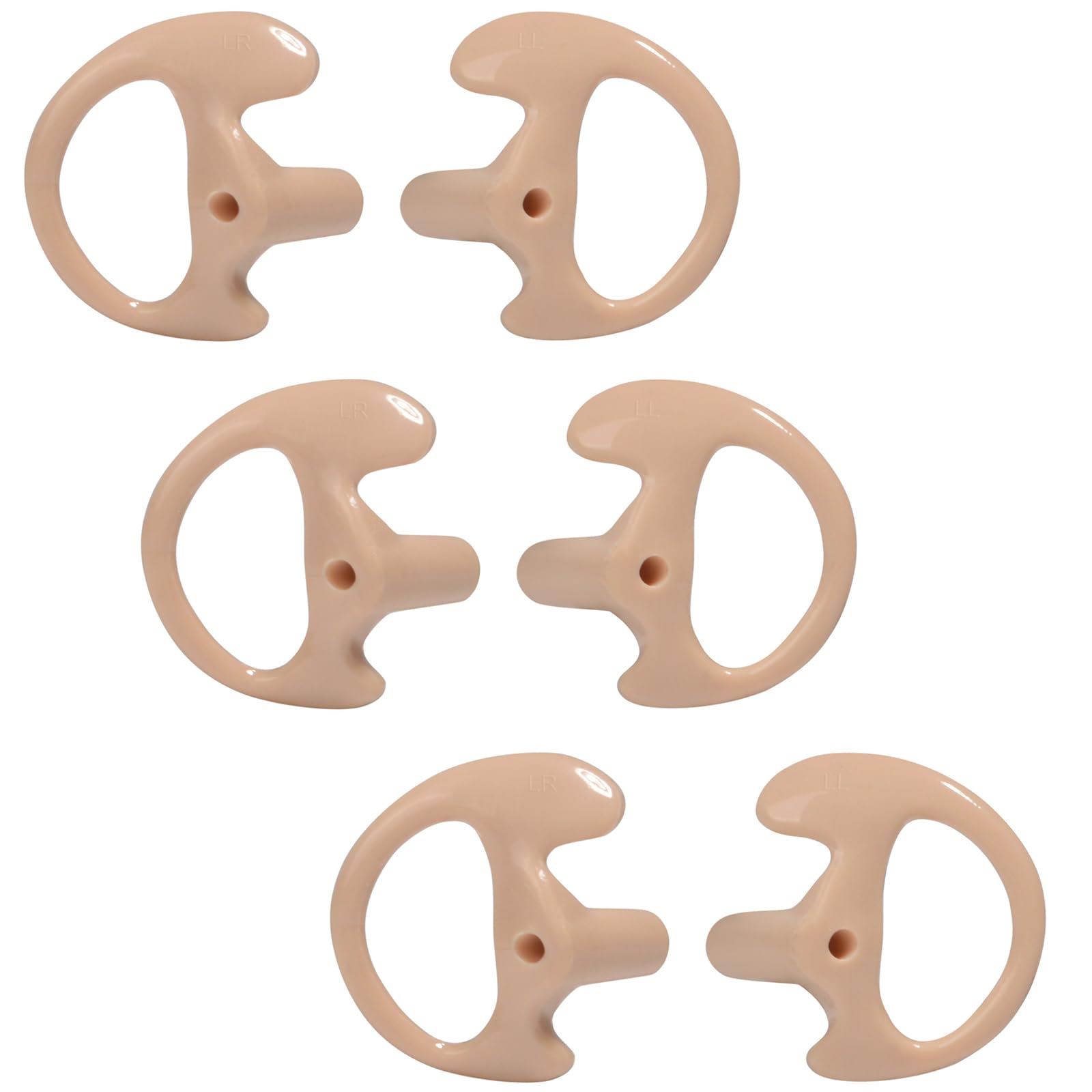 Hys Soft Larger Earmold Replacement Ear Pieces Flexible Open Ear Insert Ear Buds For Walkie Talkie 2 Way Radio Transparent Air Acoustic Earpiece Headset