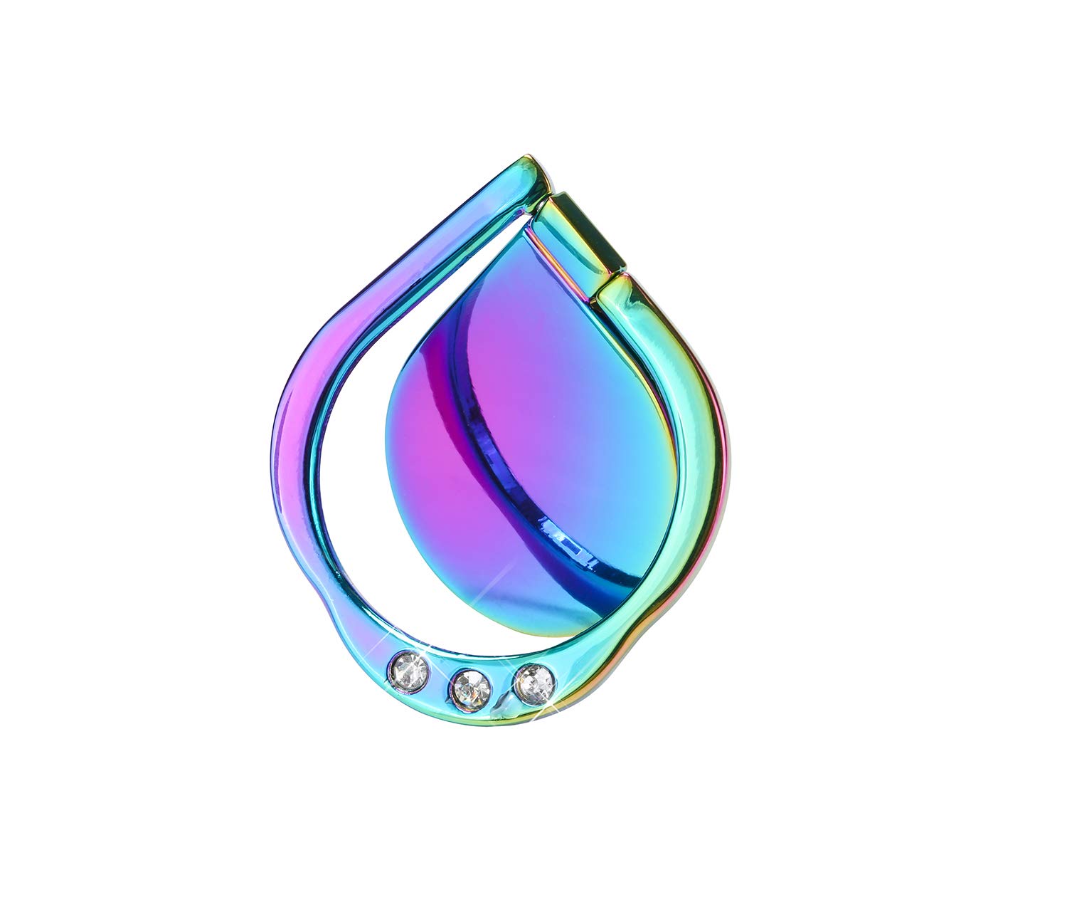 Lenoup Rainbow Sparkle Cell Phone Ring Stand Holder,Glitter Bling Bling Rainbow Ring Grip Kickstand,360 Rotation Finger Ring For