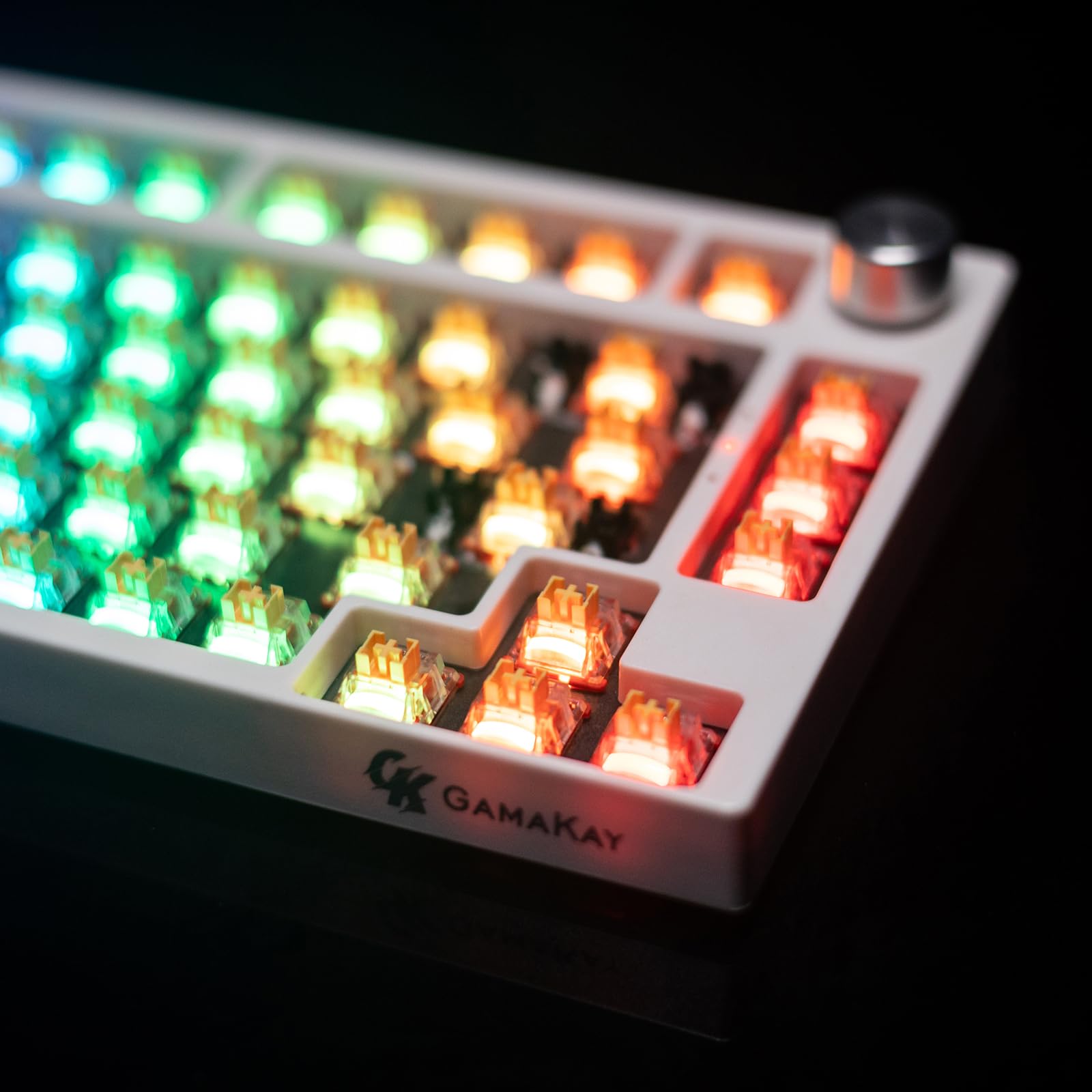 Gk Gamakay Phoenix Silent Linear Keyboard Switch With Led Diffuser For Backlit Mechanical Keyboard 5 Pin Pre Lubed Switches For