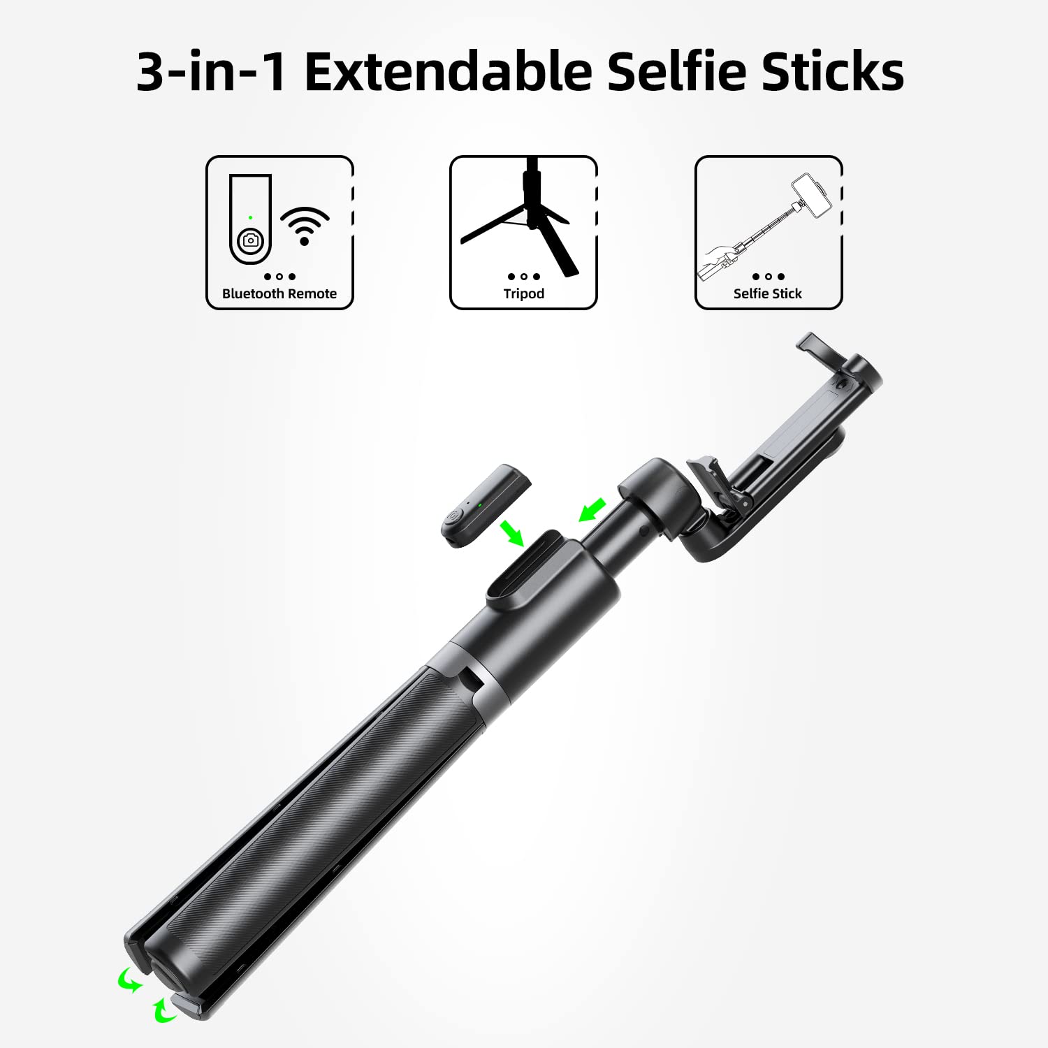Selfie Stick Tripod For Iphone, Cell Phone Stand For Recording With Wireless Remote, Lightweight Tripod Stand For Iphone 13/12/1