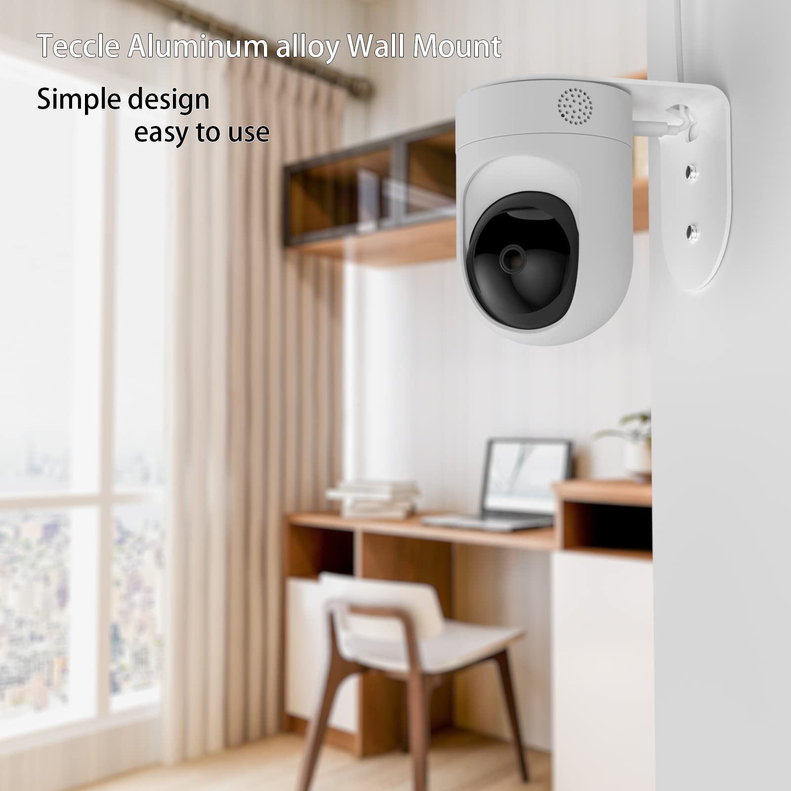 Teccle Metal Wall Mount For Eufy Security Solo Indoorcam P24, Provide Better Viewing Angles