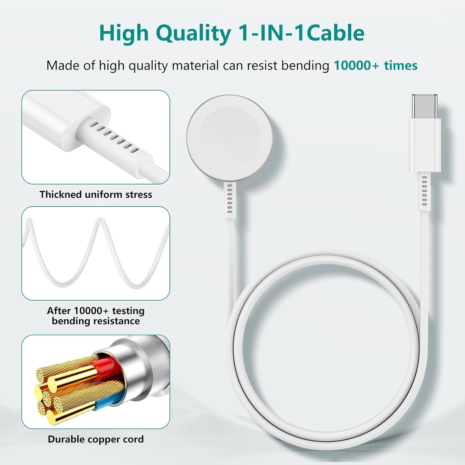 Upgraded Apple Watch Charger, Iphone Watch Charger, Magnetic Iwatch Fast Charger To Usb C Cable 6Ft With Usb C Charger Block For