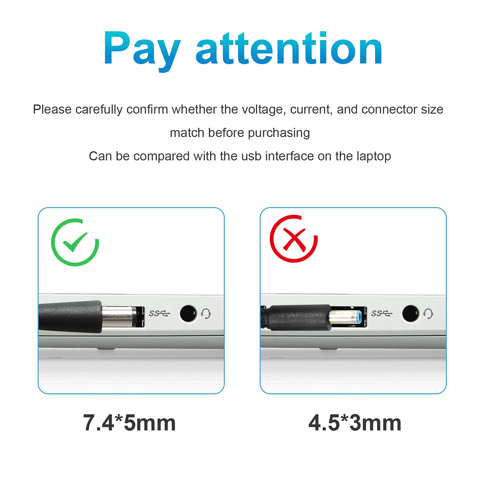 Ac Adapter Power Supply For Hp Probook 4430S 4440S 4510S 4520S 4530S 4535S 4540S 4545S 4730S 6560B 6570B 6555B 6475B 6470B 6460B