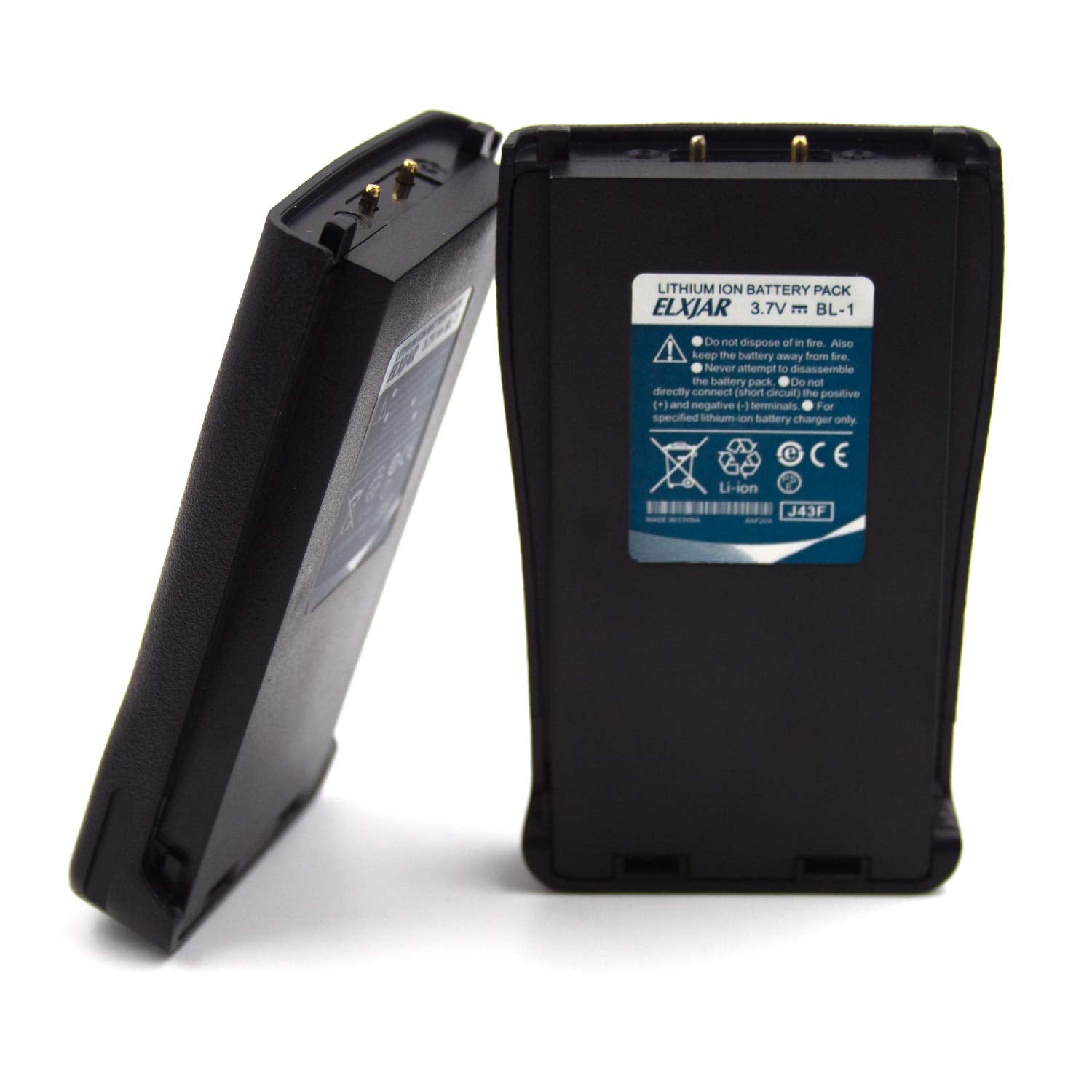 Hflexgrad (2 Pack) 3.7V Bl 1 Li Ion Rechargeable Replacement Battery Compatible With Baofeng Bf 666S Bf 777S Bf 888S Bf 999S, Re