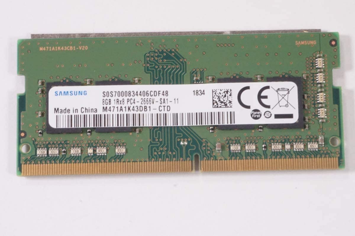 Samsung 8Gb Ddr4 3200Mhz Pc4 25600 (Pc4 3200Aa) Cl22 Sodimm 1Rx8 Single Rank 1.2V 260 Pin Laptop Ram Memory