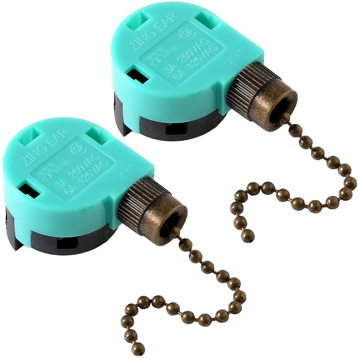 Akahttbn Ceiling Fan Switch Zing Ear Ze 268S6, 3 Speed 4 Wire Speed Control Pull Chain Cord Appliances Switch Replacement Parts