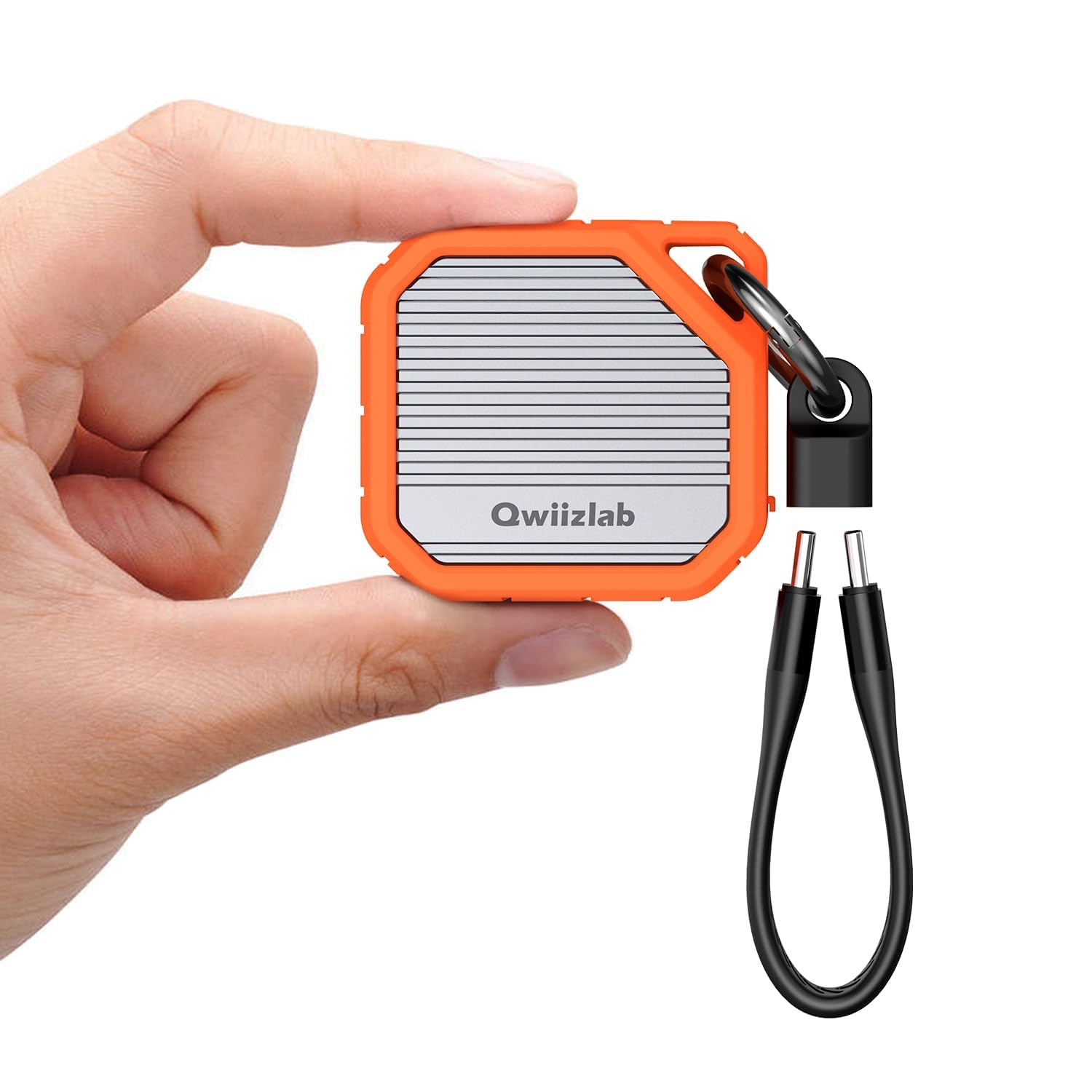 Qwiizlab M.2 2230 Ssd Nvme Enclosure, 10Gbps Usb 3.2 Gen 2 Type C, Fits M Key Up To 2Tb, Supports Pcie Gen4 Uasp, Rugged Aluminu