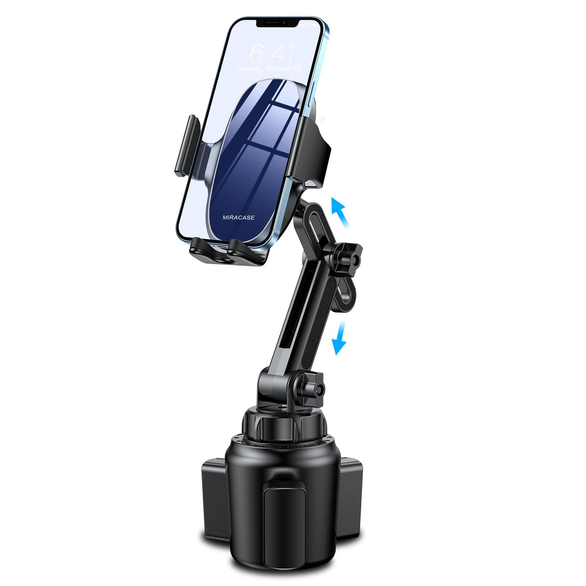Miracase Universal Cup Phone Holder For Car, [Upgraded Version] Adjustable Long Neck Car Cup Holder Phone Mount Cradle Friendly
