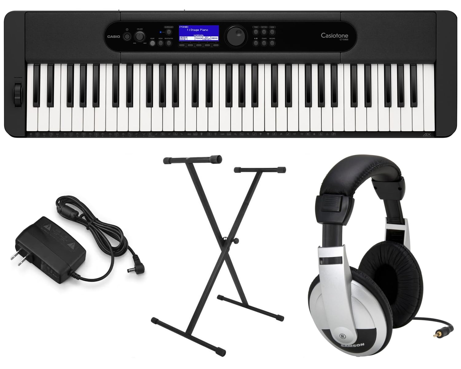 Casio Cts400 Premium Pack With Stand, Ac Adapter And Headphones Ppk