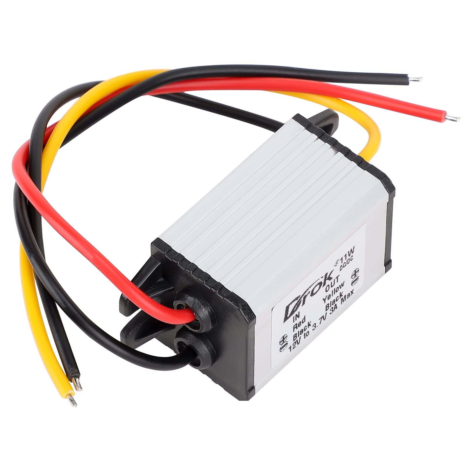 DROK DC 8-35V to 3.7V 3A 11W Buck Converter Voltage Regulator Module Waterproof Aluminum